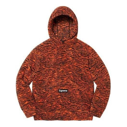 Supreme x Polartec Hooded Sweatshirt 'Orange Black' SUP-FW21-361 - 1