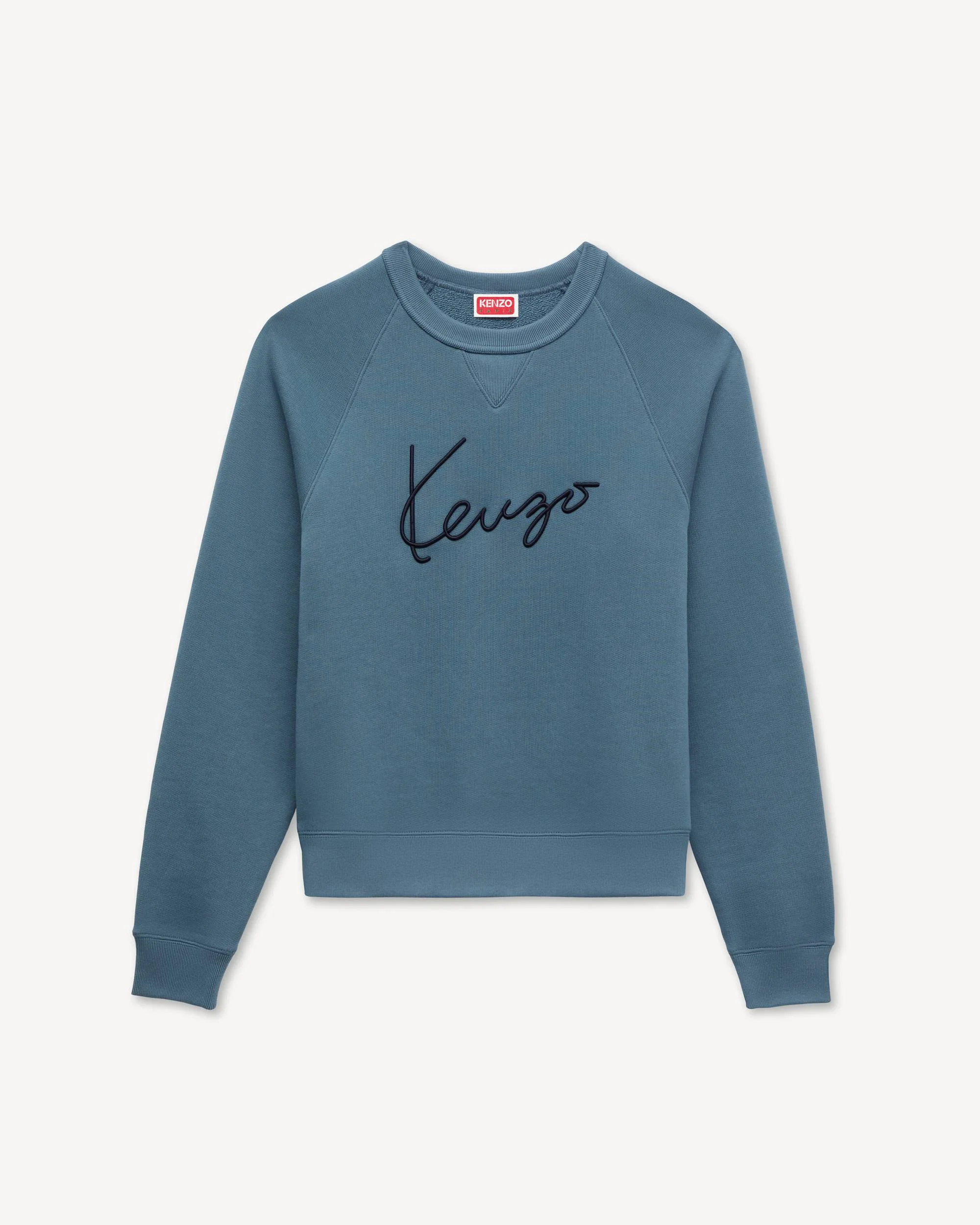 'KENZO Signature' embroidered sweatshirt in cotton - 1