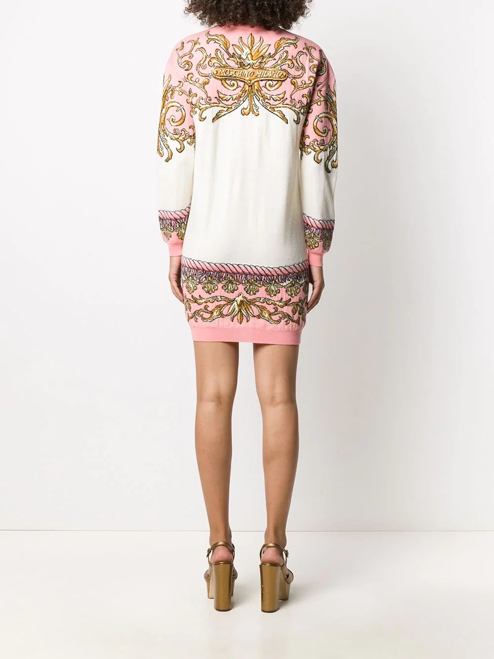 baroque-pattern knitted jumper - 4