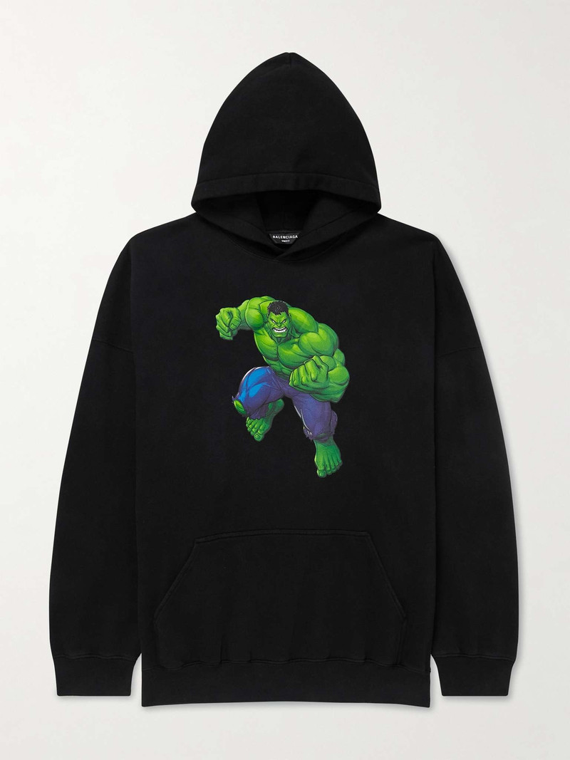 + Marvel Oversized Cotton-Jersey Hoodie - 1