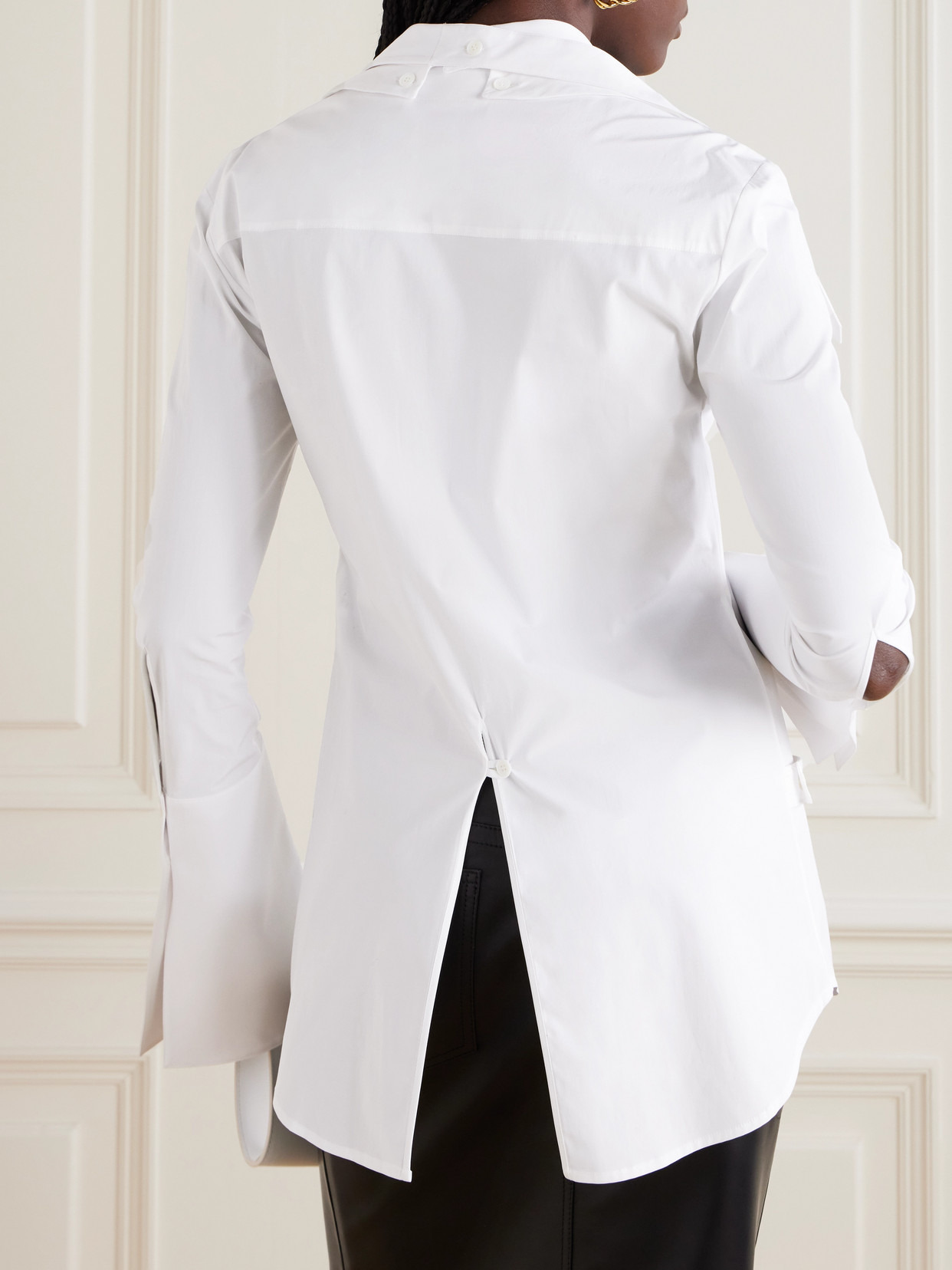 Embellished Cotton-blend Poplin Shirt - 3