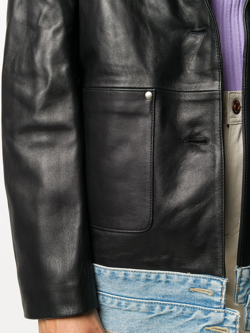 Molly Denim Layered Leather Jacket 5