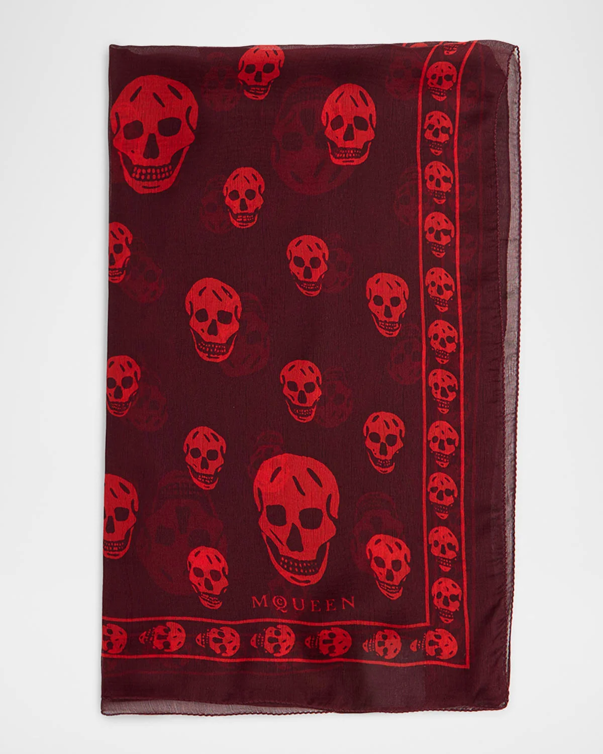 Classic Skull Silk Scarf - 1