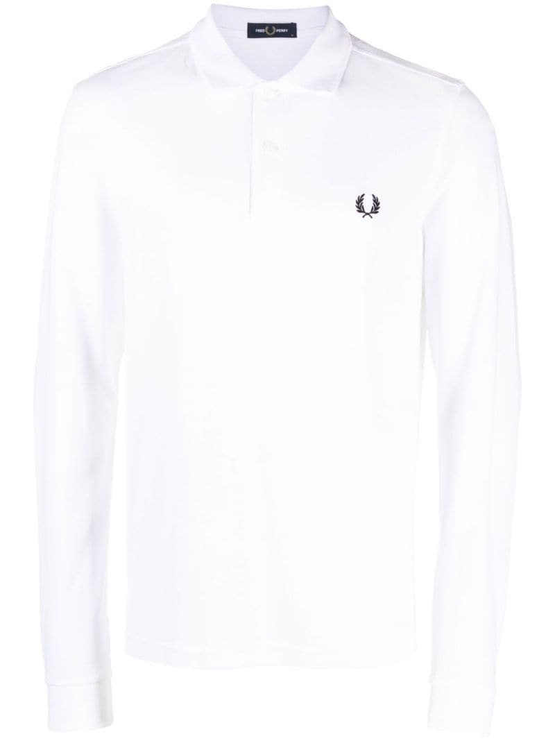 crest-motif polo shirt - 1