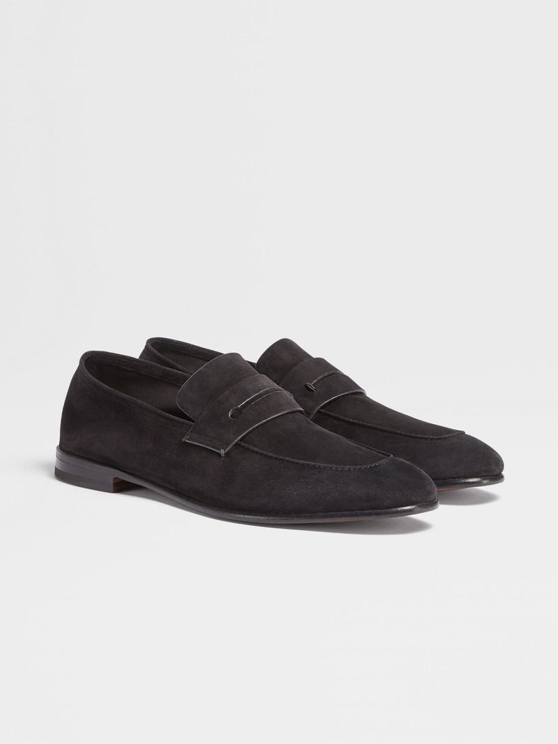 BLACK SUEDE L'ASOLA LOAFERS 5