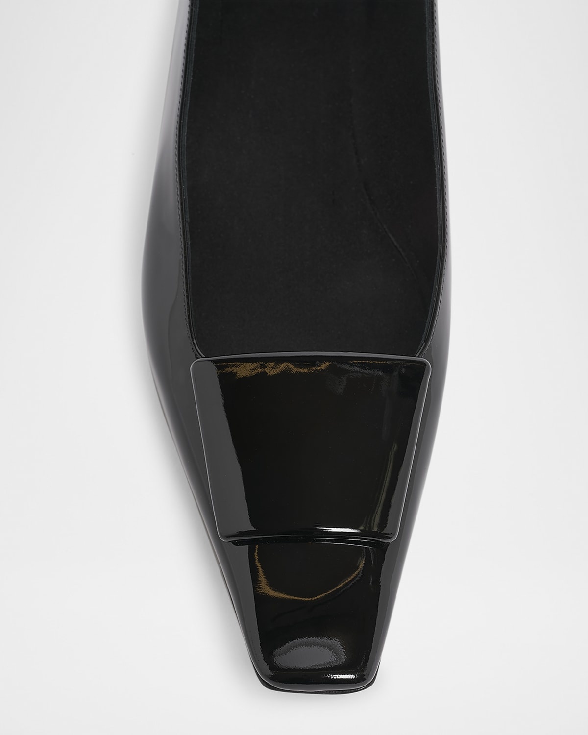 Poppy Patent Buckle Foldable Ballerina Flats - 6