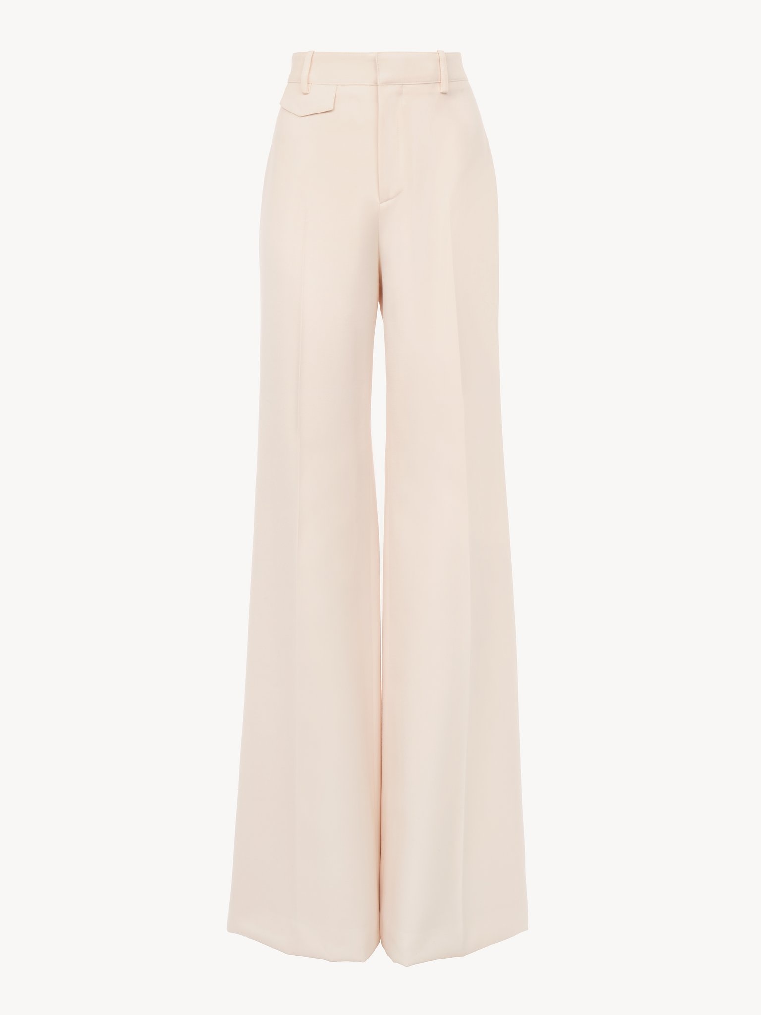 HIGH-RISE FLARED PANTS IN WOOL GABARDINE - 2
