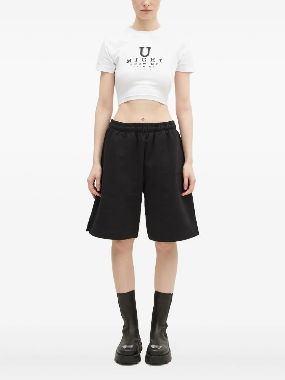 eye-chart cropped top - 1