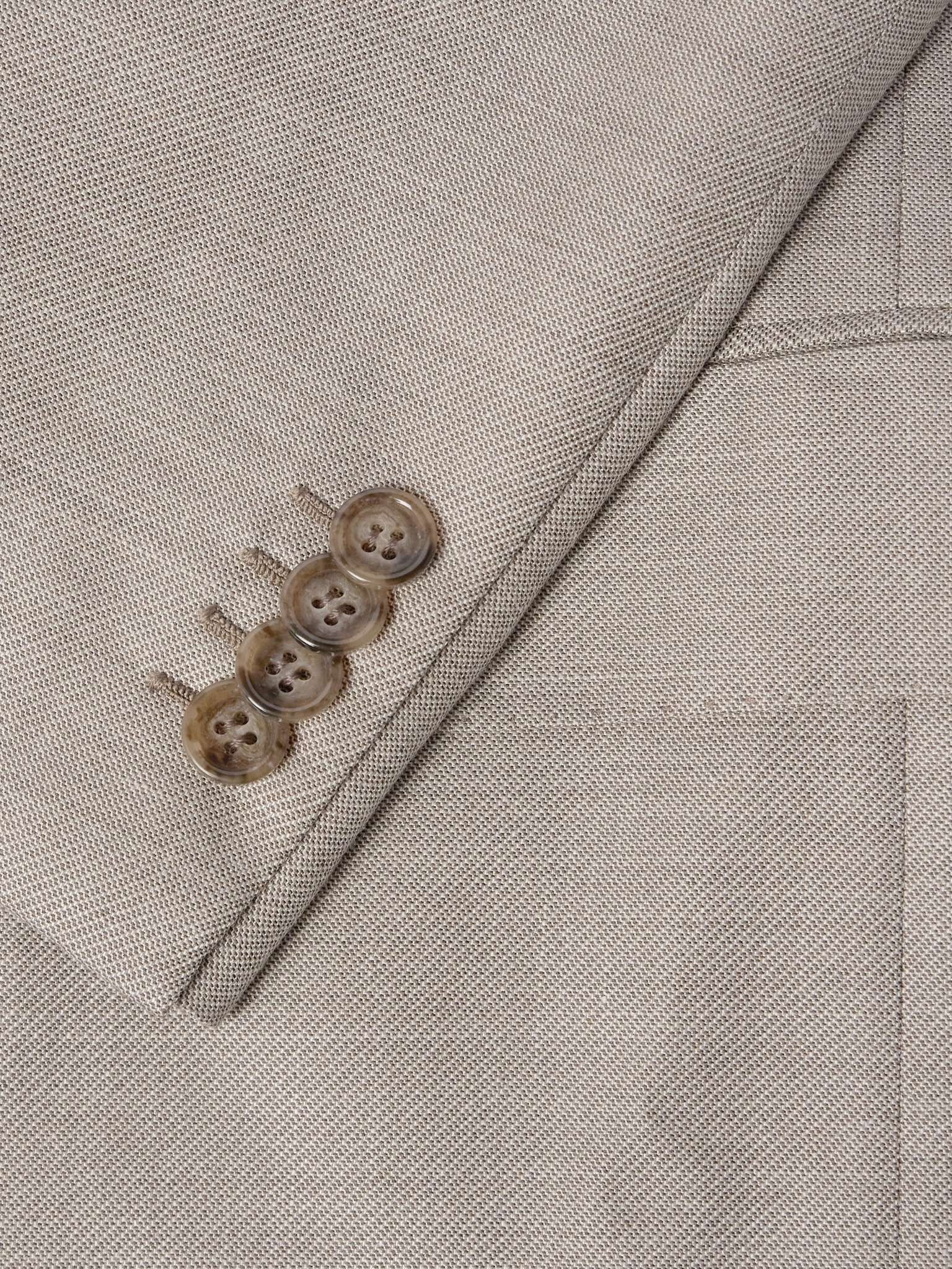 Double-Breasted Wool and Silk-Blend Twill Suit Jacket - 5