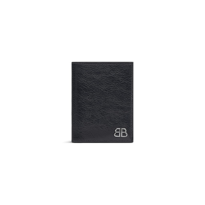 Men's Monaco Vertical Bifold Wallet in Black 1