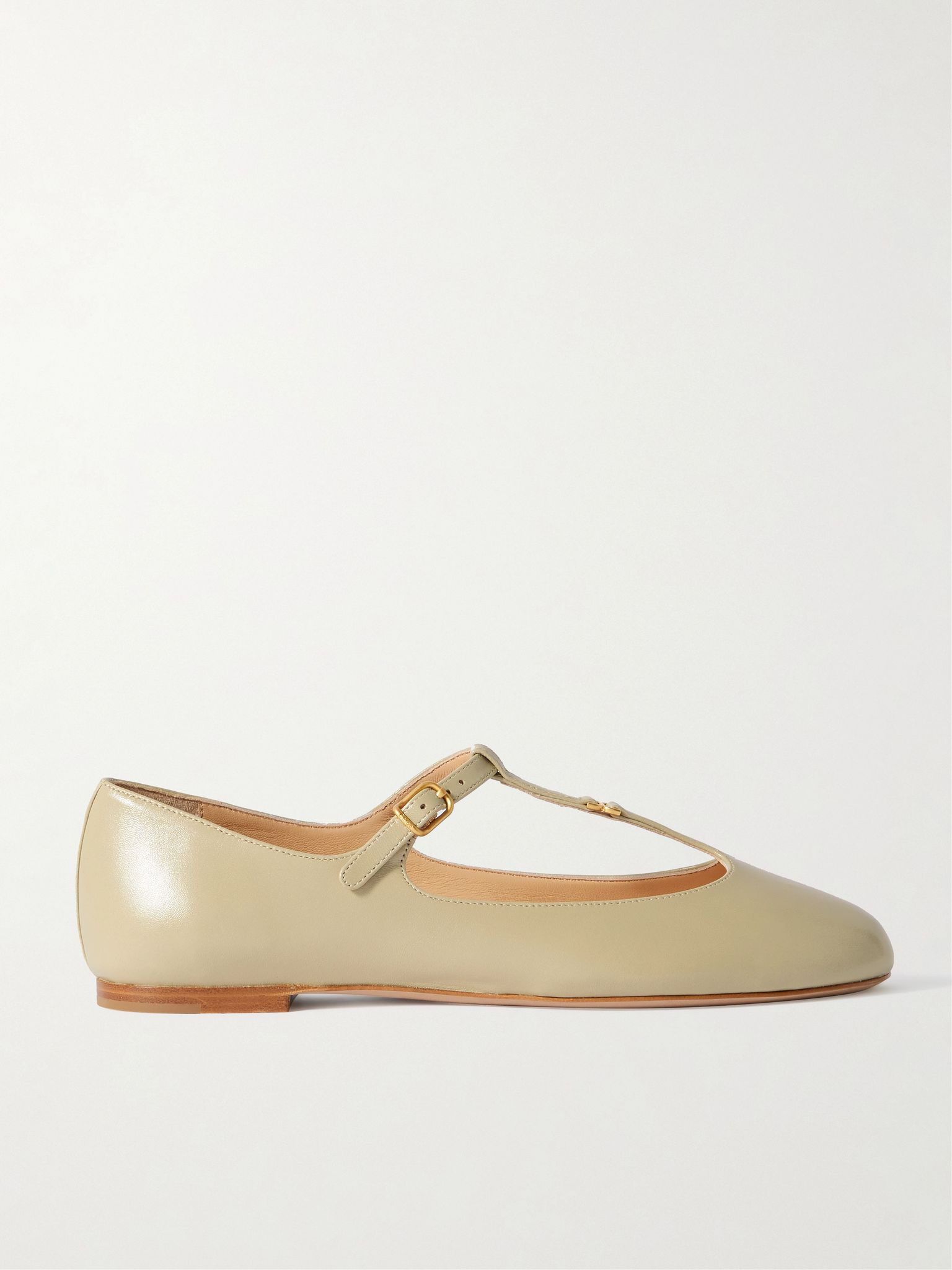 Marcie embellished leather ballet flats Mint - 1