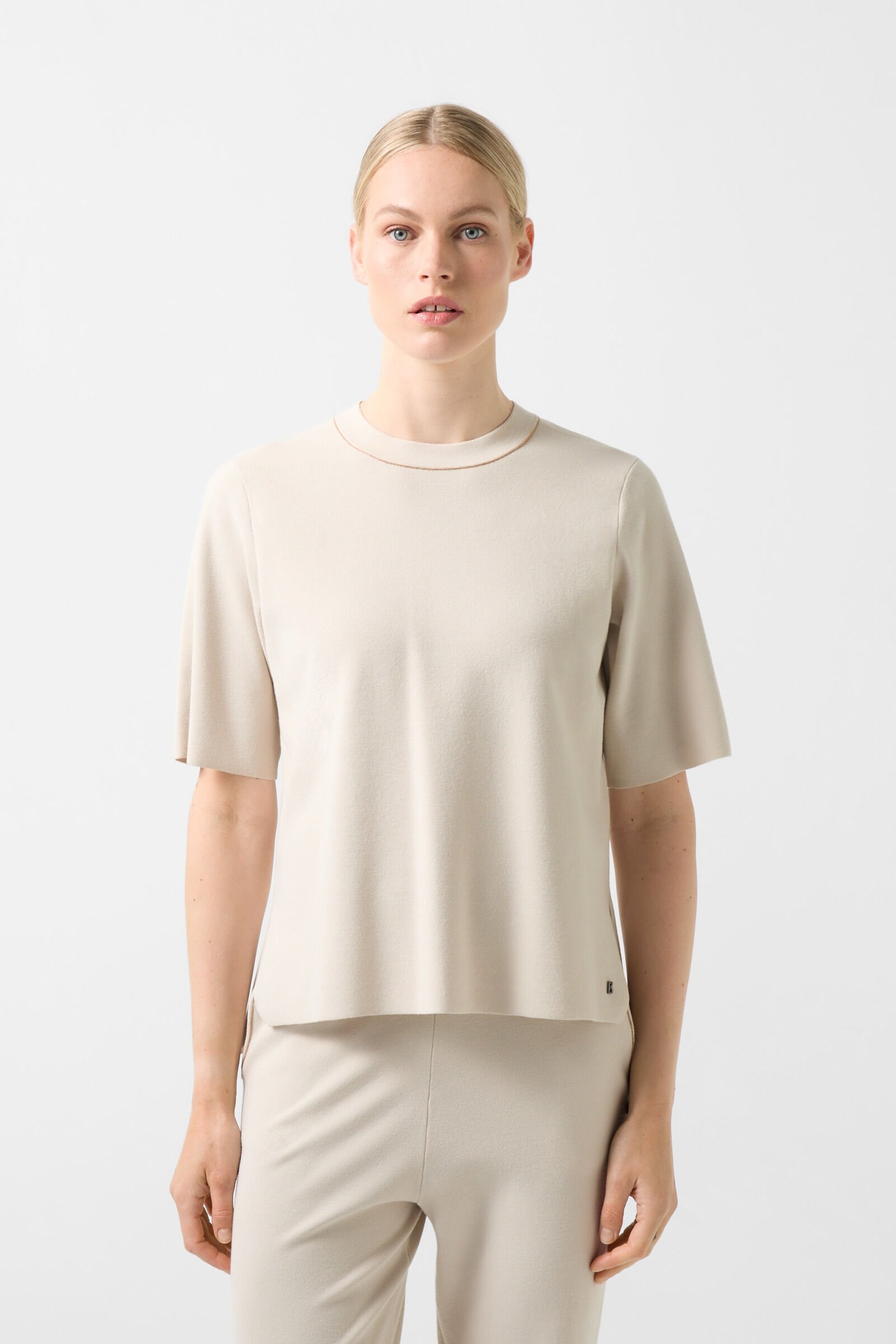 Amanda knitted top in Sand - 2