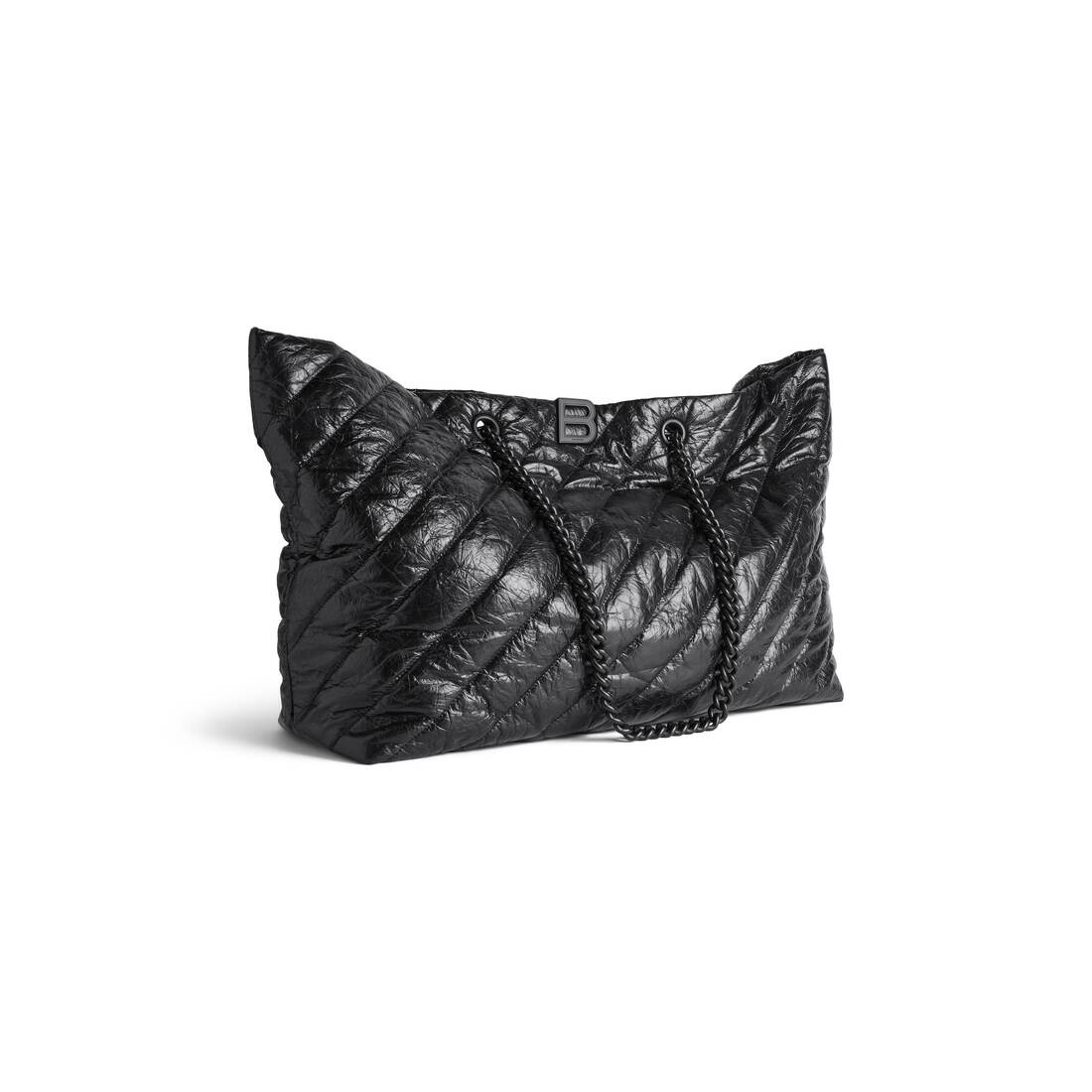 Women's Crush Large Carry All Tote Bag Quilted  in Black - 4