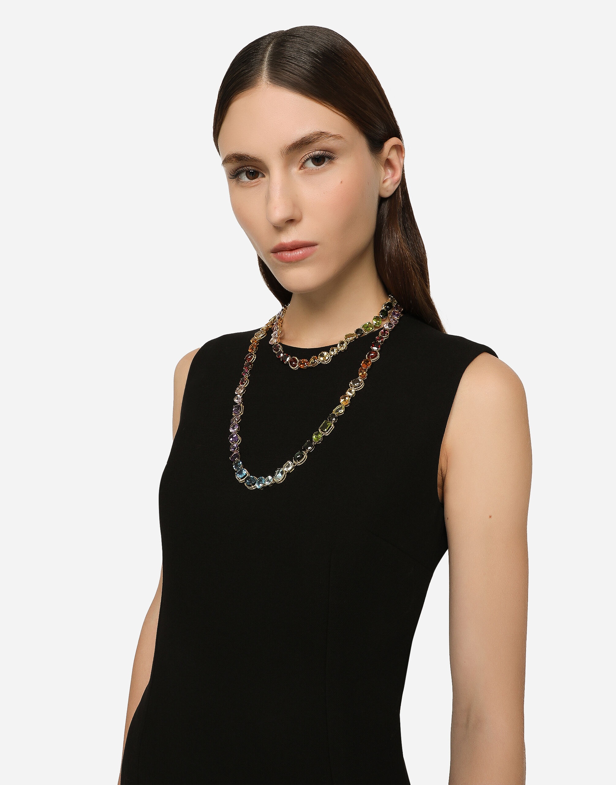Rainbow Sautoir  18-carat yellow gold and multicolored gems - 2