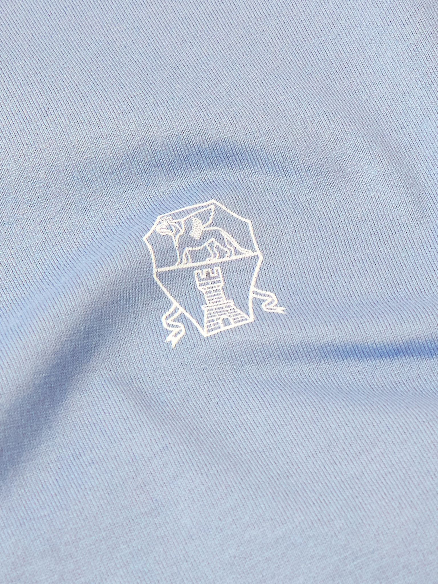 Logo-Printed Cotton-Jersey T-Shirt Blue - 5