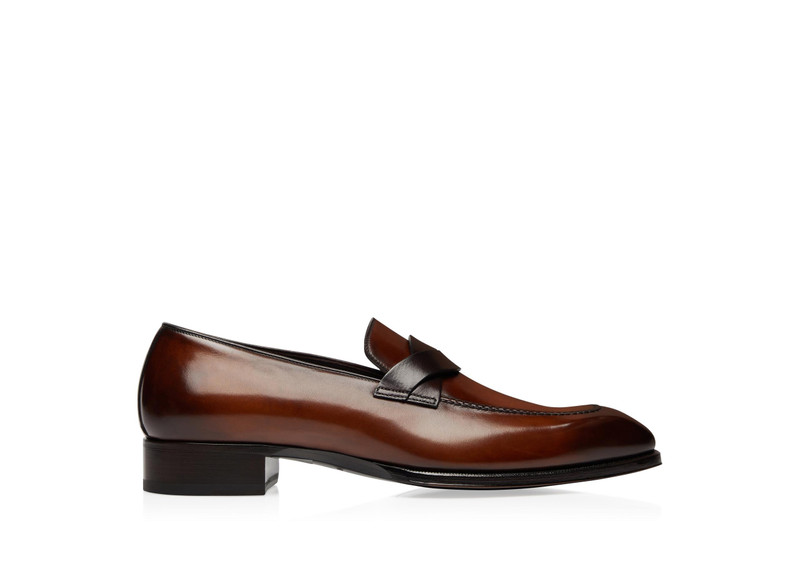 BURNISHED LEATHER ELKAN TWISTED BAND LOAFER - 1