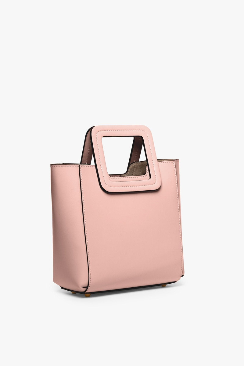 STAUD MINI SHIRLEY LEATHER BAG | DARK BLUSH 4