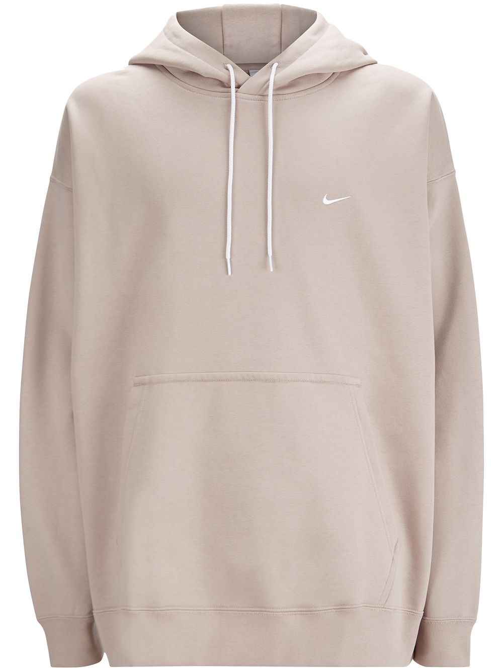 Swoosh-logo cotton hoodie - 1