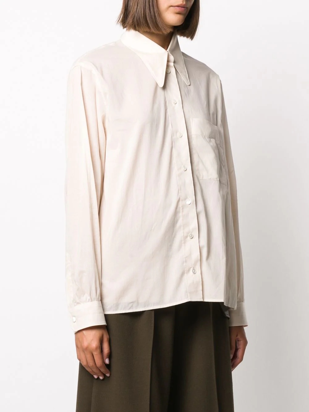 pointed-collar shirt - 3