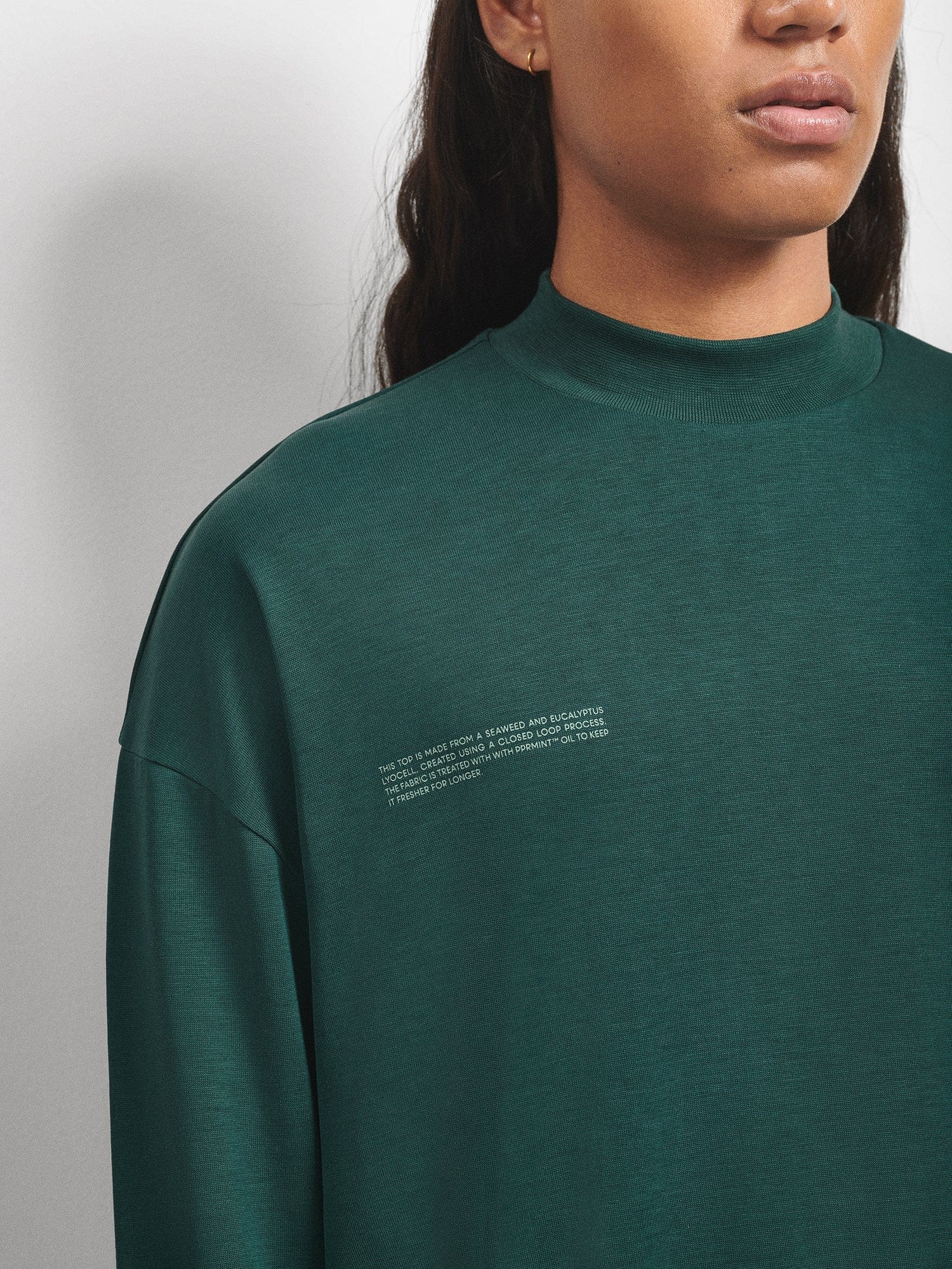 Men's Seaweed Lyocell Fine Knit Top - Foliage Green - 4