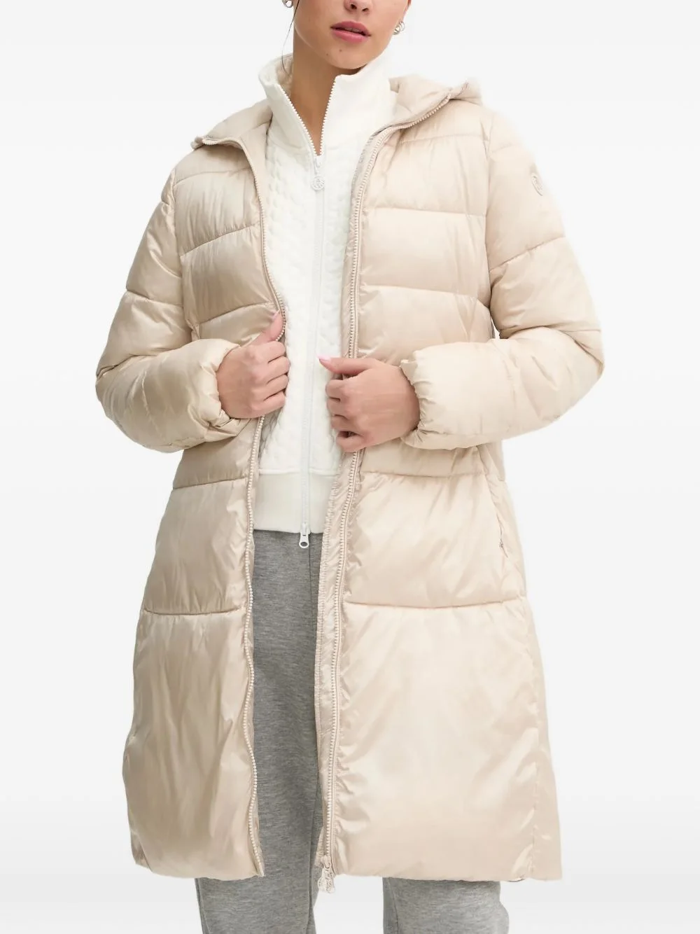 quilted hooded coat - 1