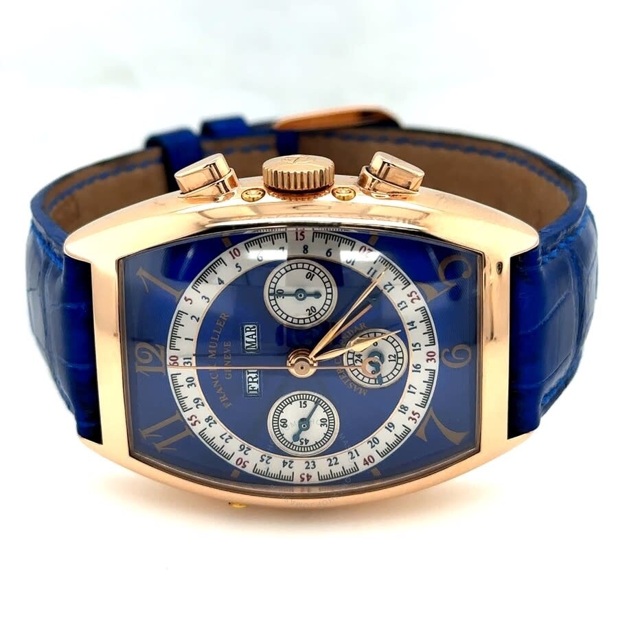 Pre-owned Franck Muller Master Calendar Magnum Chronograph Blue Dial Men's Watch 6850 CC MC - 5
