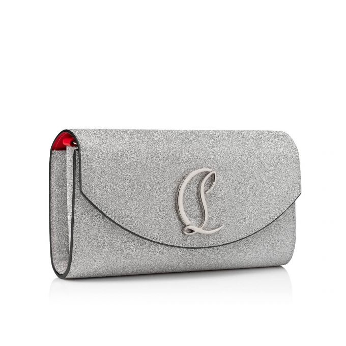 ルブタン ウォレット Loubi54 Wallet 1235119 Silver シルバー Loubi54 - Clutch - Laminated calf leather - Silver