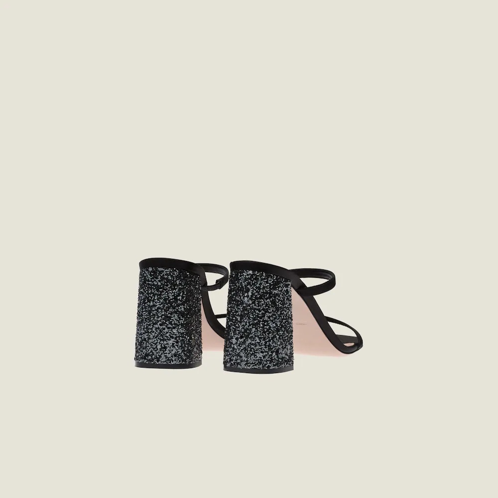 Satin and glitter slides - 3