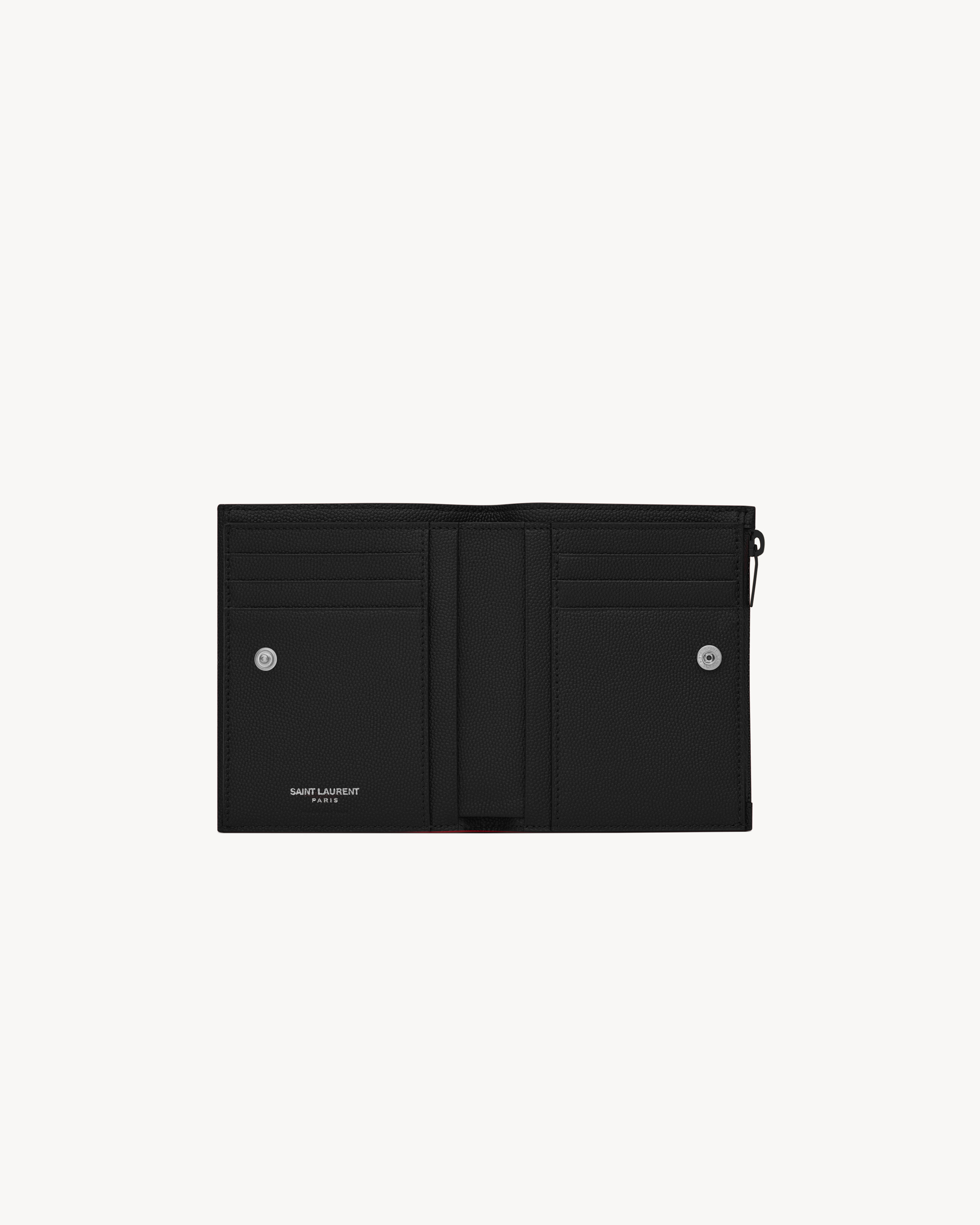 UPTOWN COMPACT WALLET IN GRAIN DE POUDRE LEATHER - 4