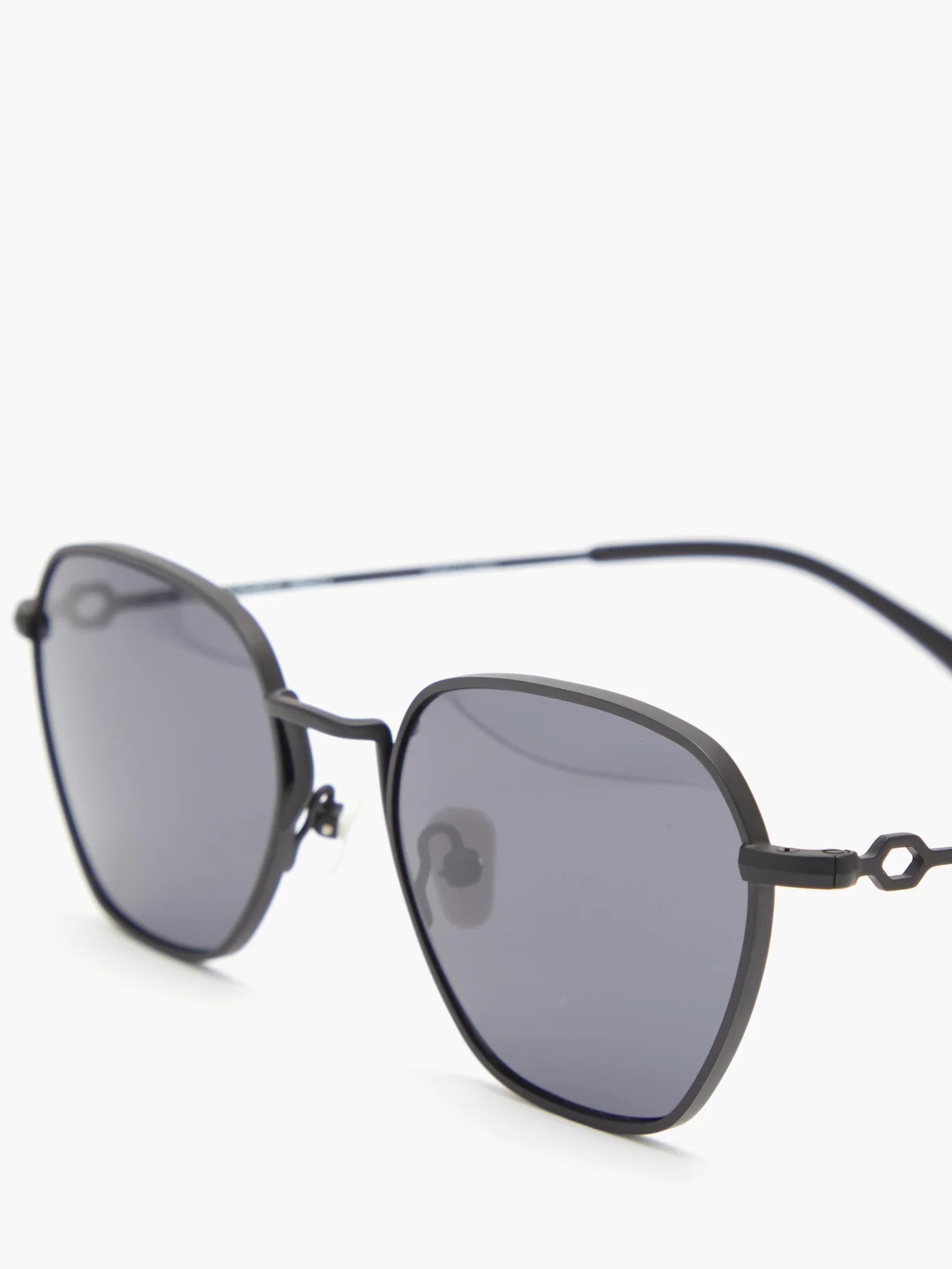 X Alessandra Rich hexagonal sunglasses and chain - 4