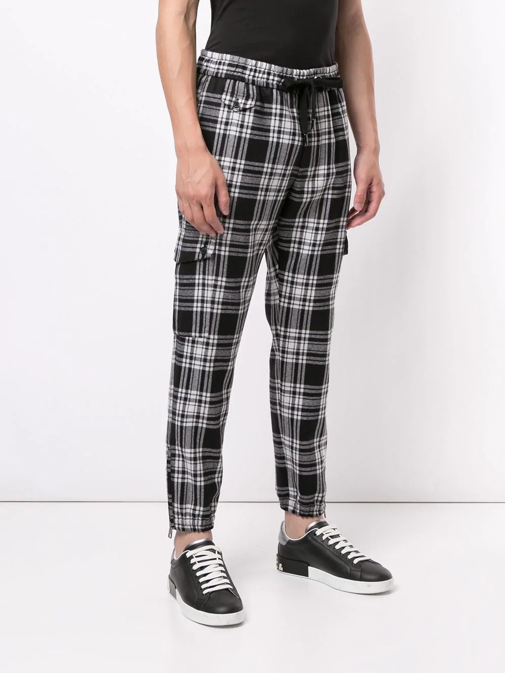 checked track pants - 3