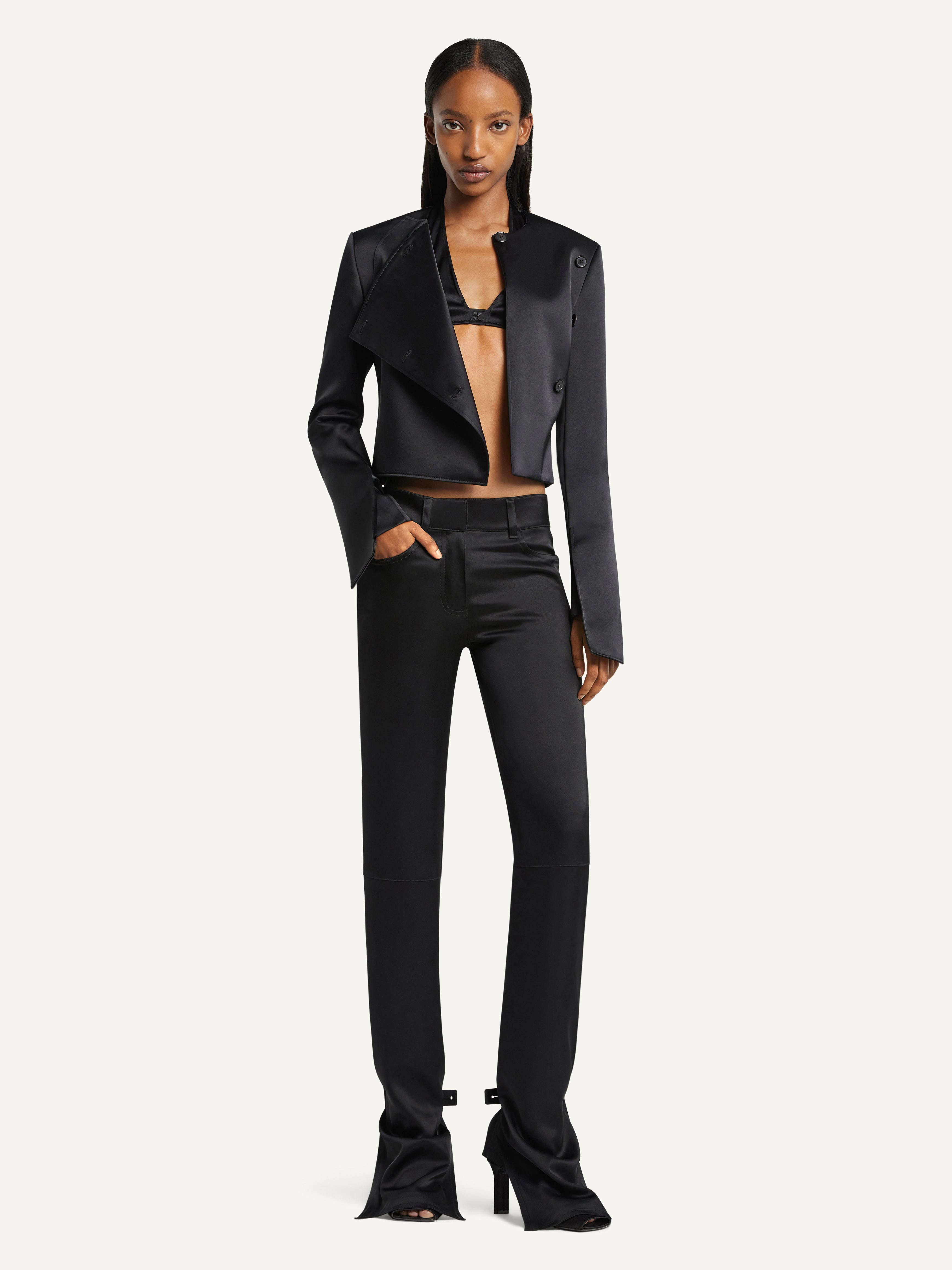 SATIN BOOTCUT PANTS - 2