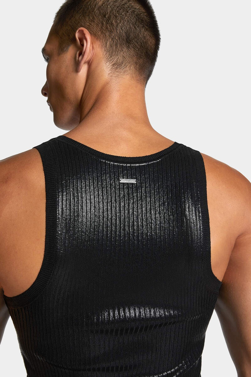 COATED RIBBED KNIT TOP 4