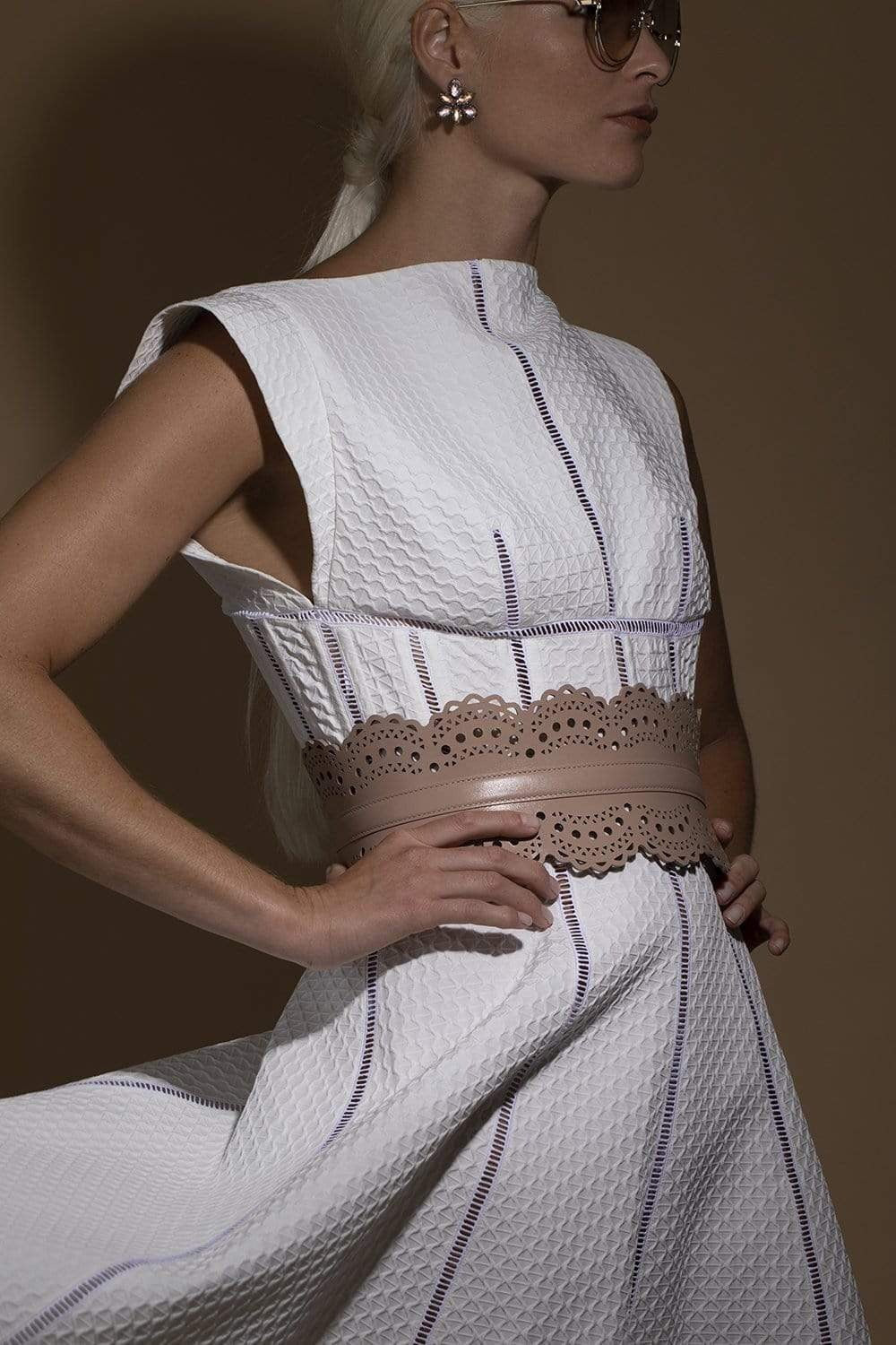 Sandy Openwork Leather Corset Belt - 2