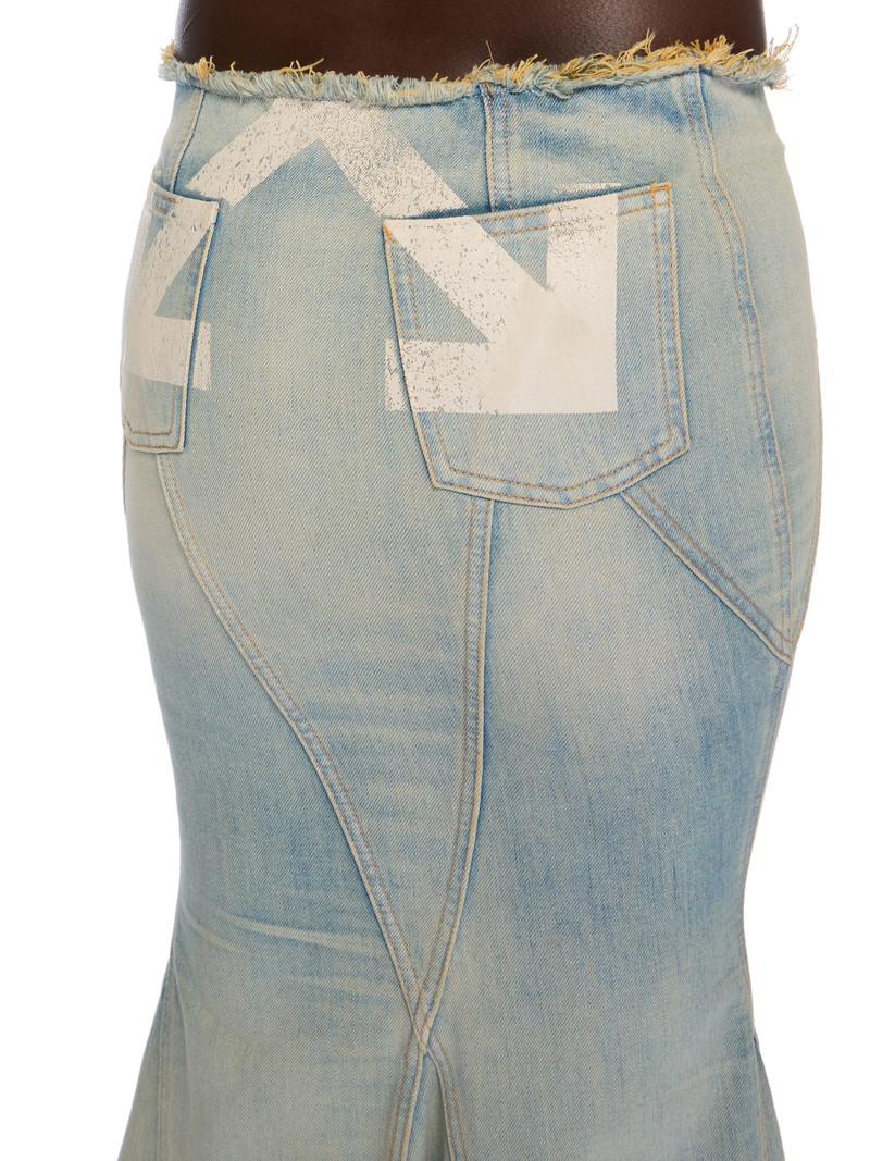 Half Arrow Low Waist Denim Pants 4