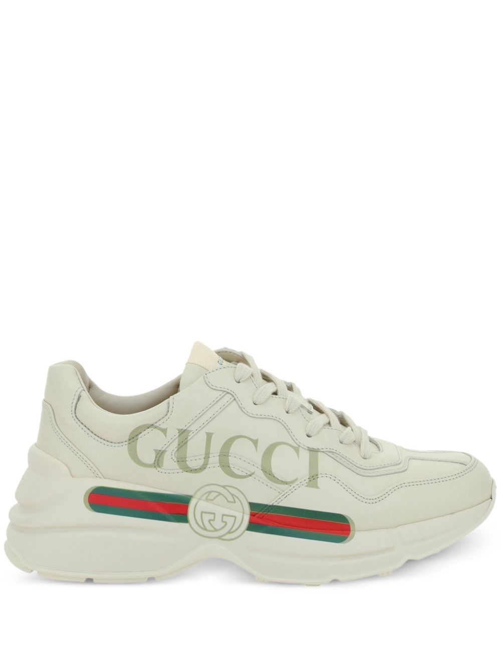 Rhyton-logo leather sneakers - 1