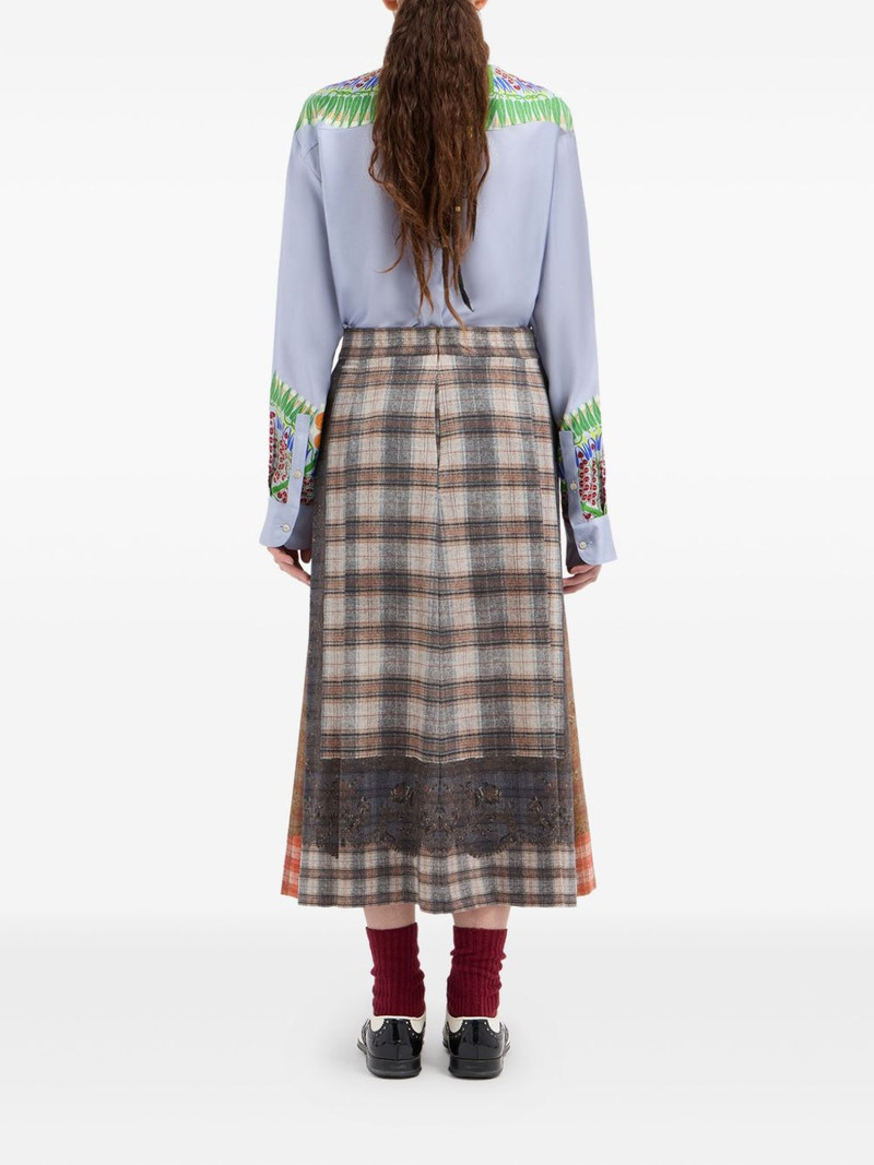 check-pattern midi skirt 3