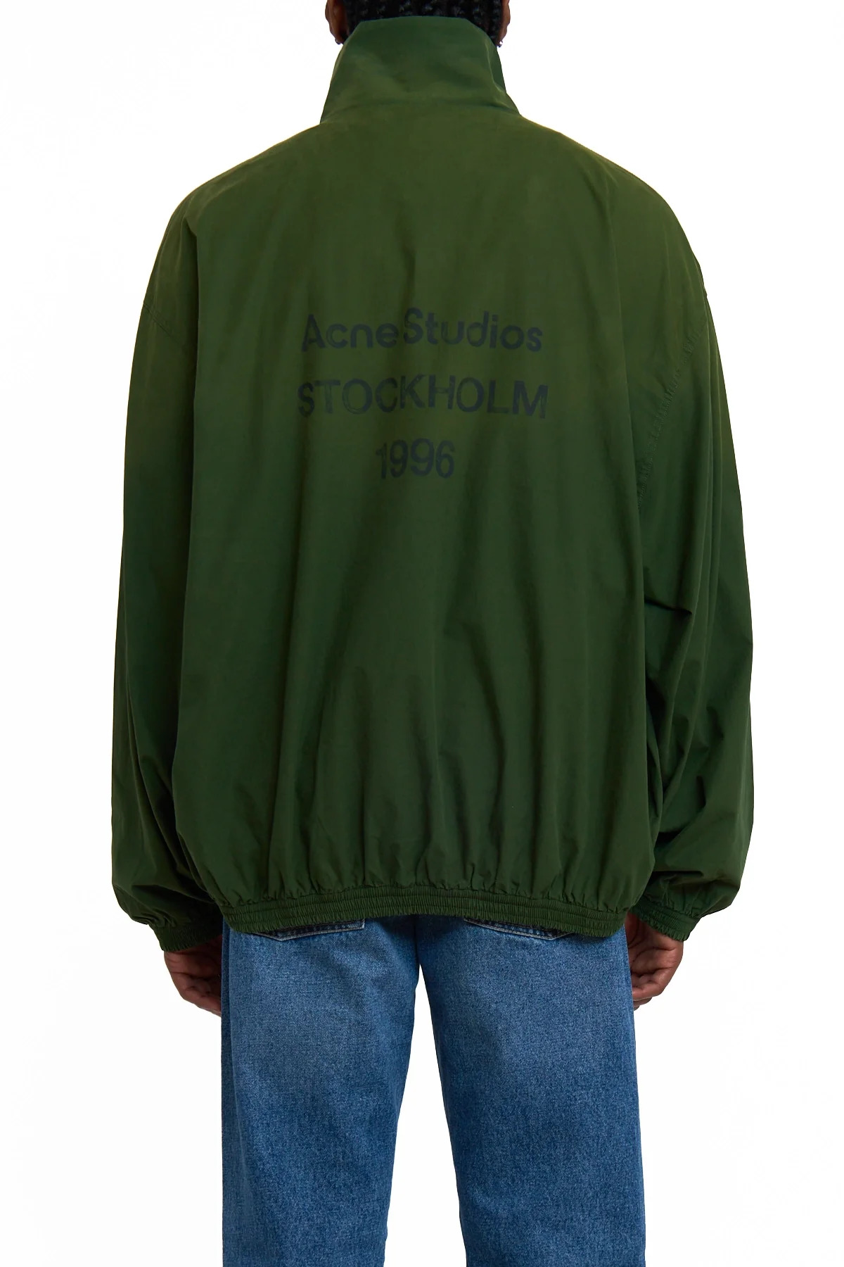 Acne Studios Logo Zipper Jacket Forest Green - 4