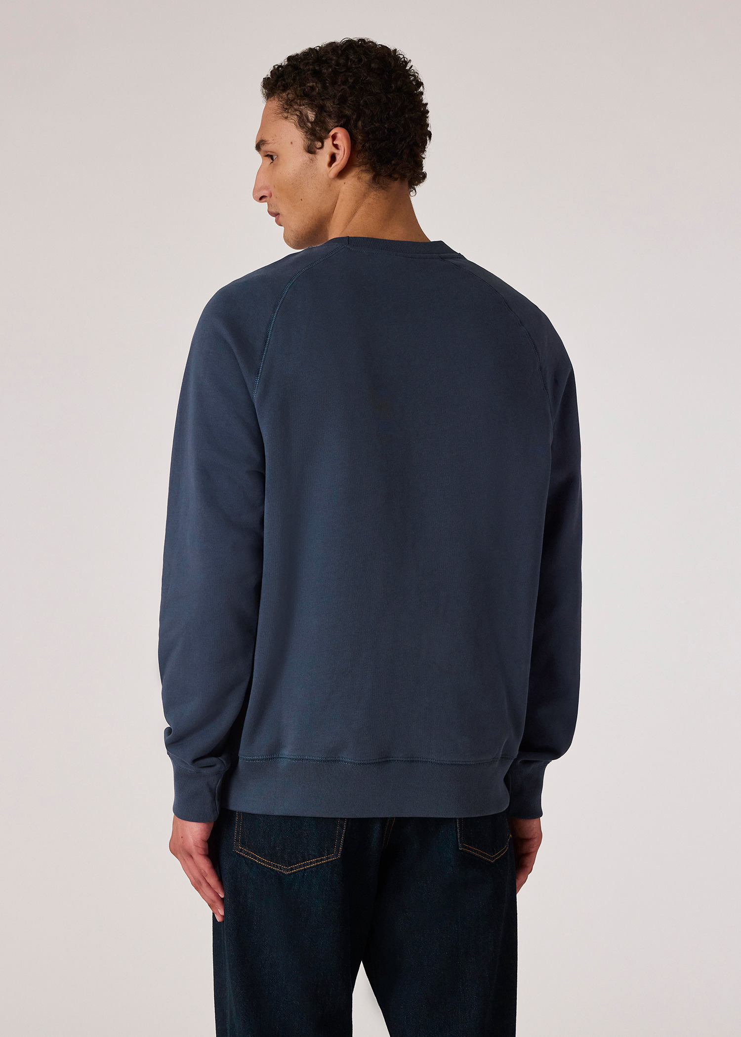 Steel Blue 'Floral' Embroidery Sweatshirt - 5