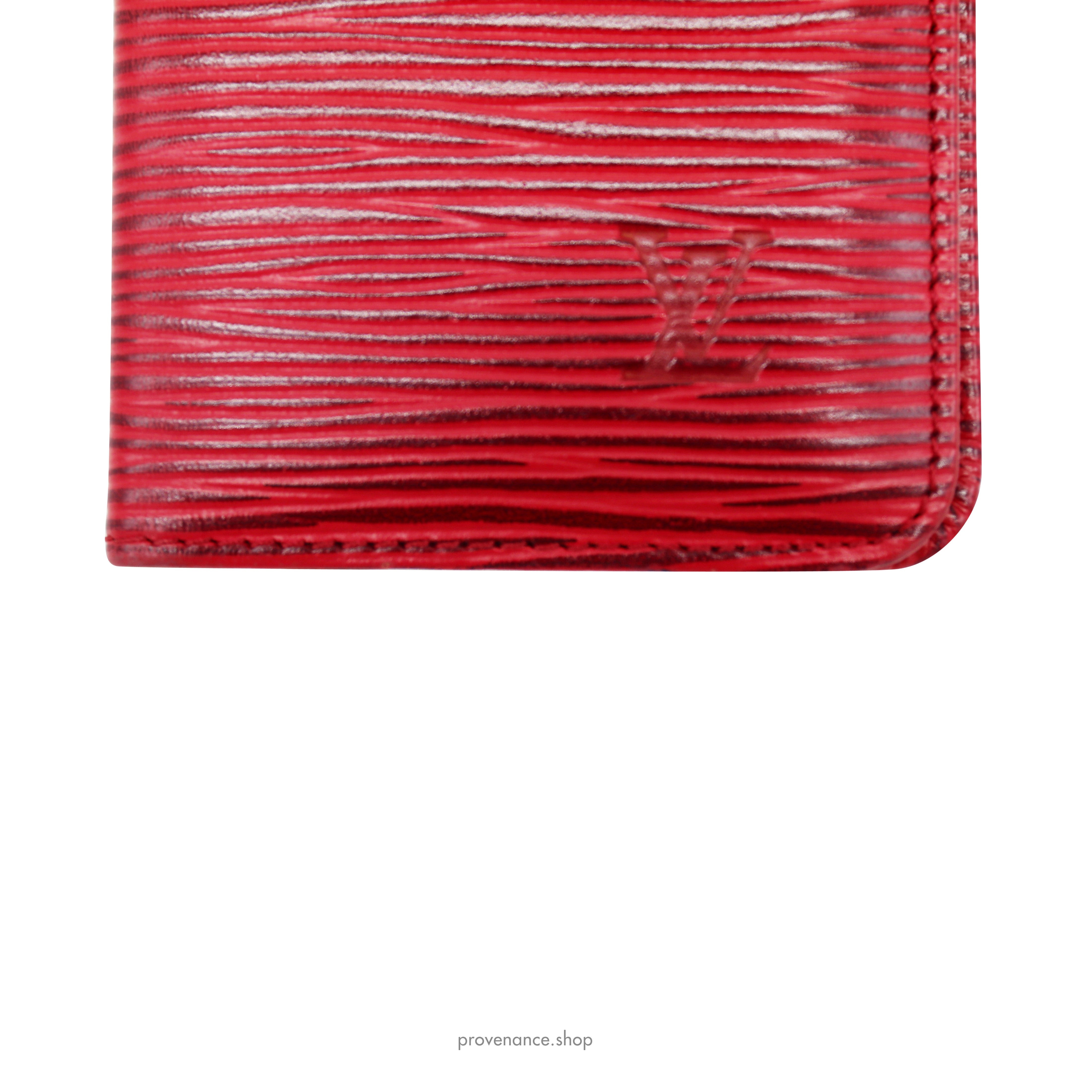 Louis Vuitton Pocket Organizer Wallet - Red Epi Leather - 6