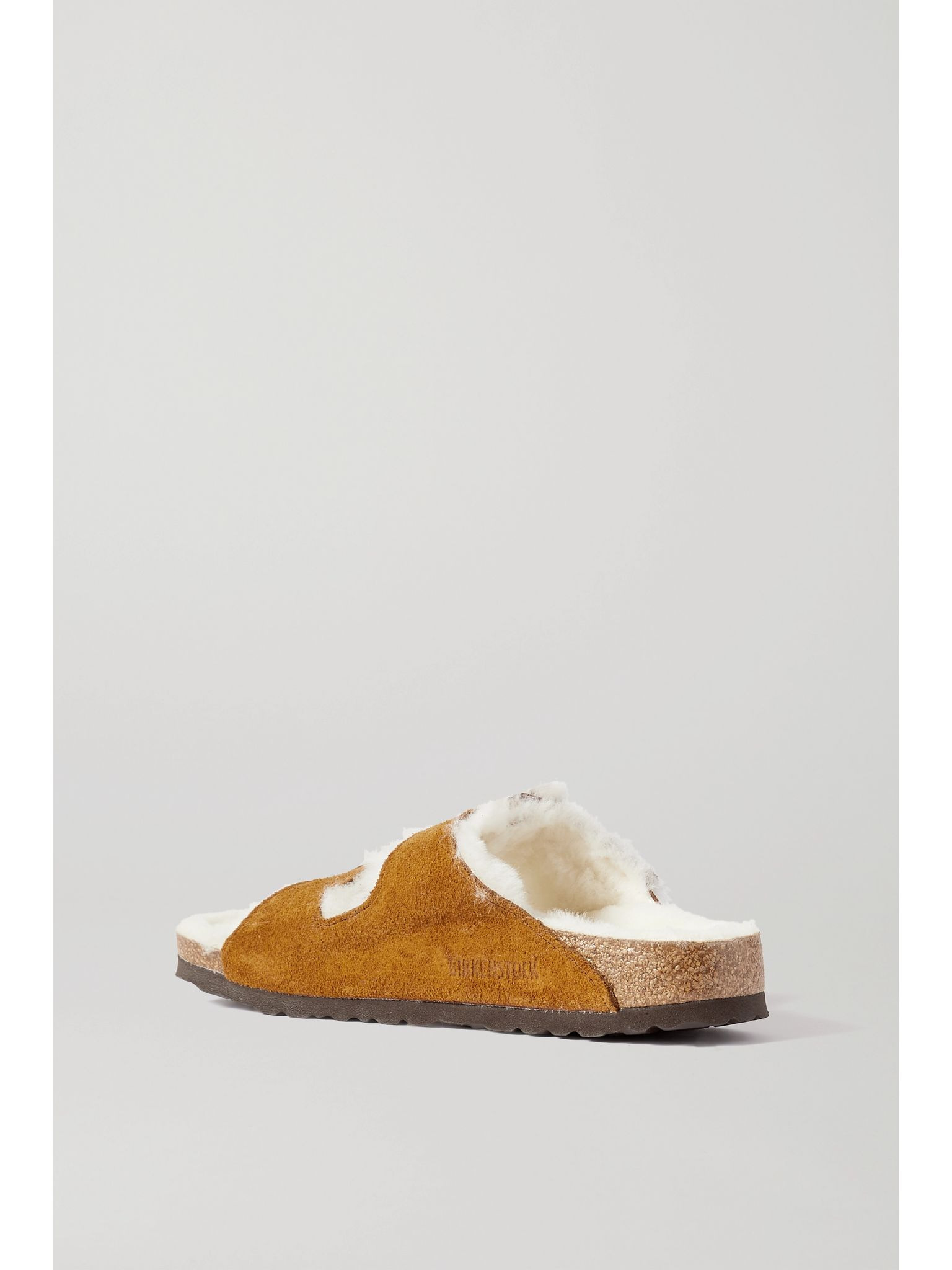 Arizona shearling-lined suede sandals Tan - 3