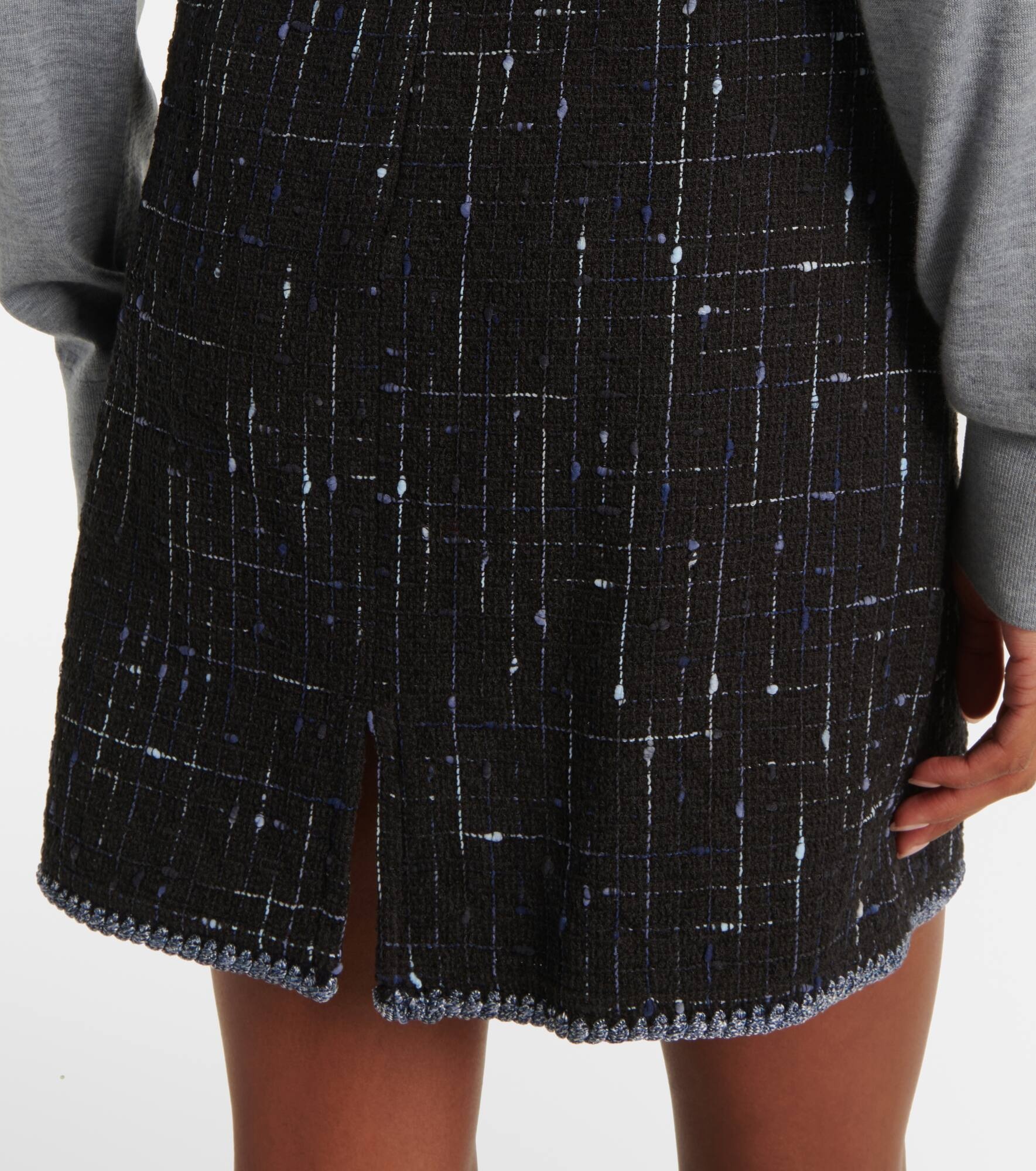 Cotton-blend tweed miniskirt - 5