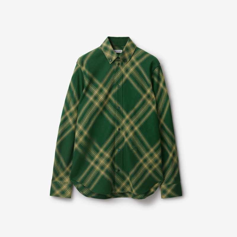 Check Wool Shirt - 1