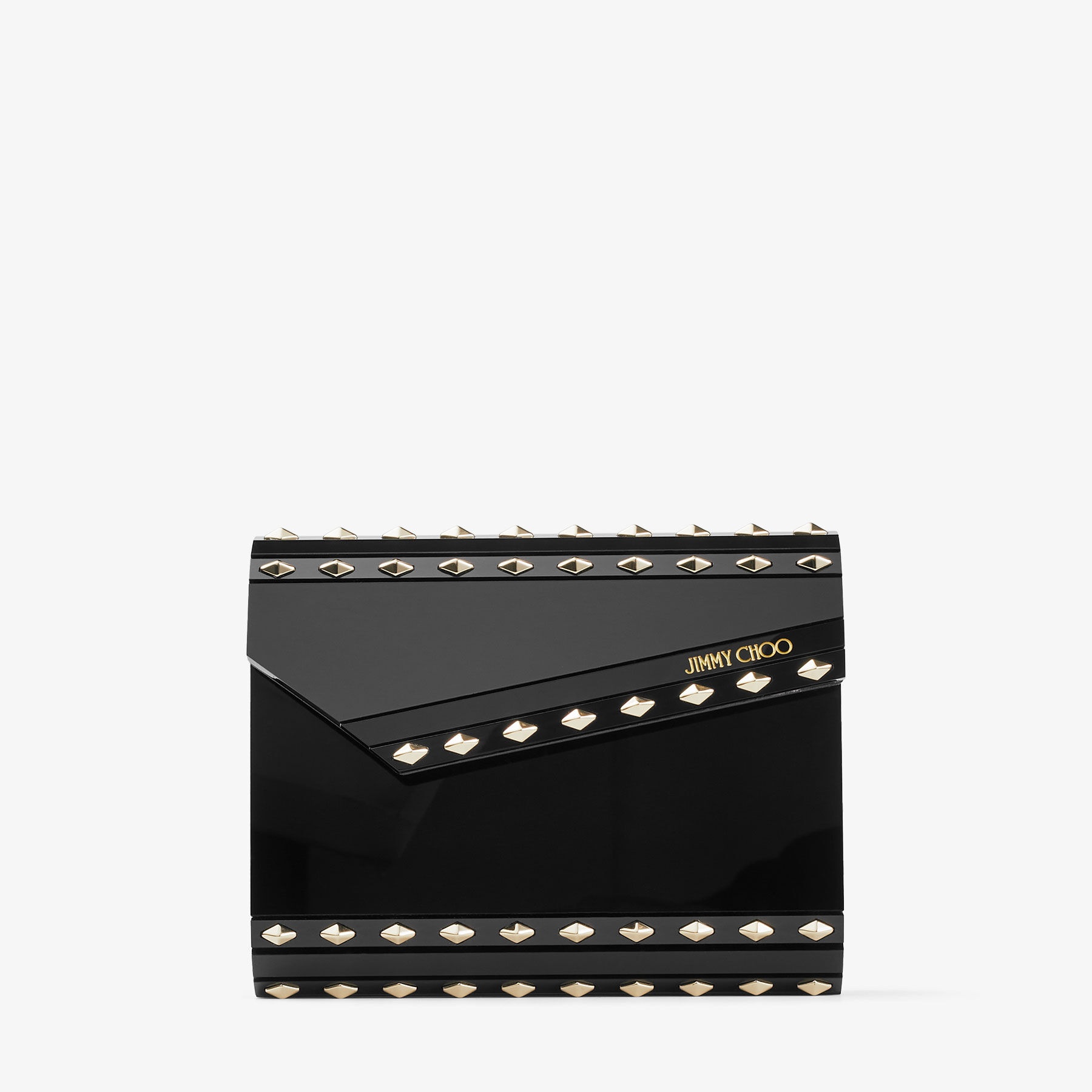 Candy
Black Acrylic Clutch Bag with Studs - 1