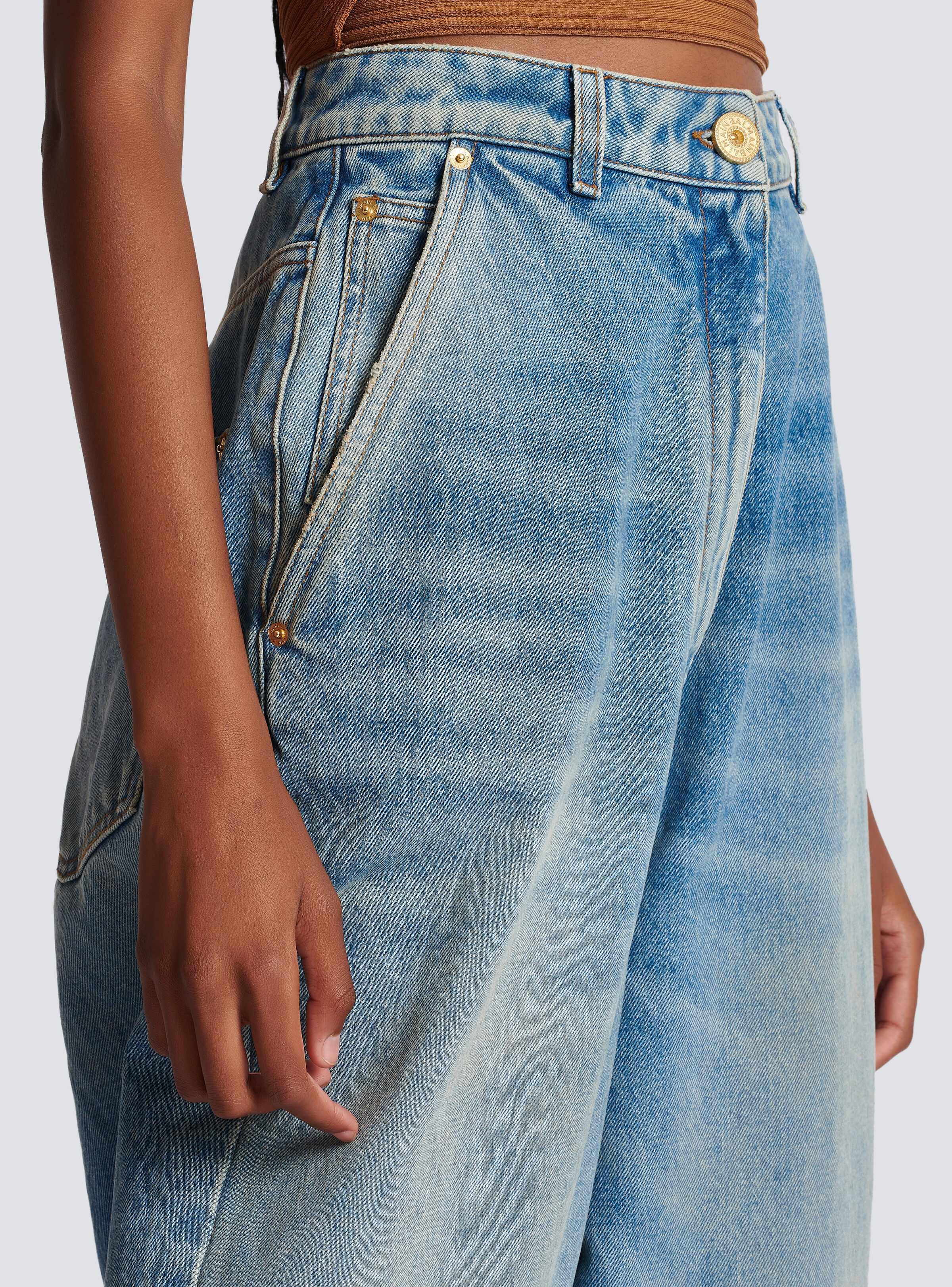 Faded baggy denim jeans - 6