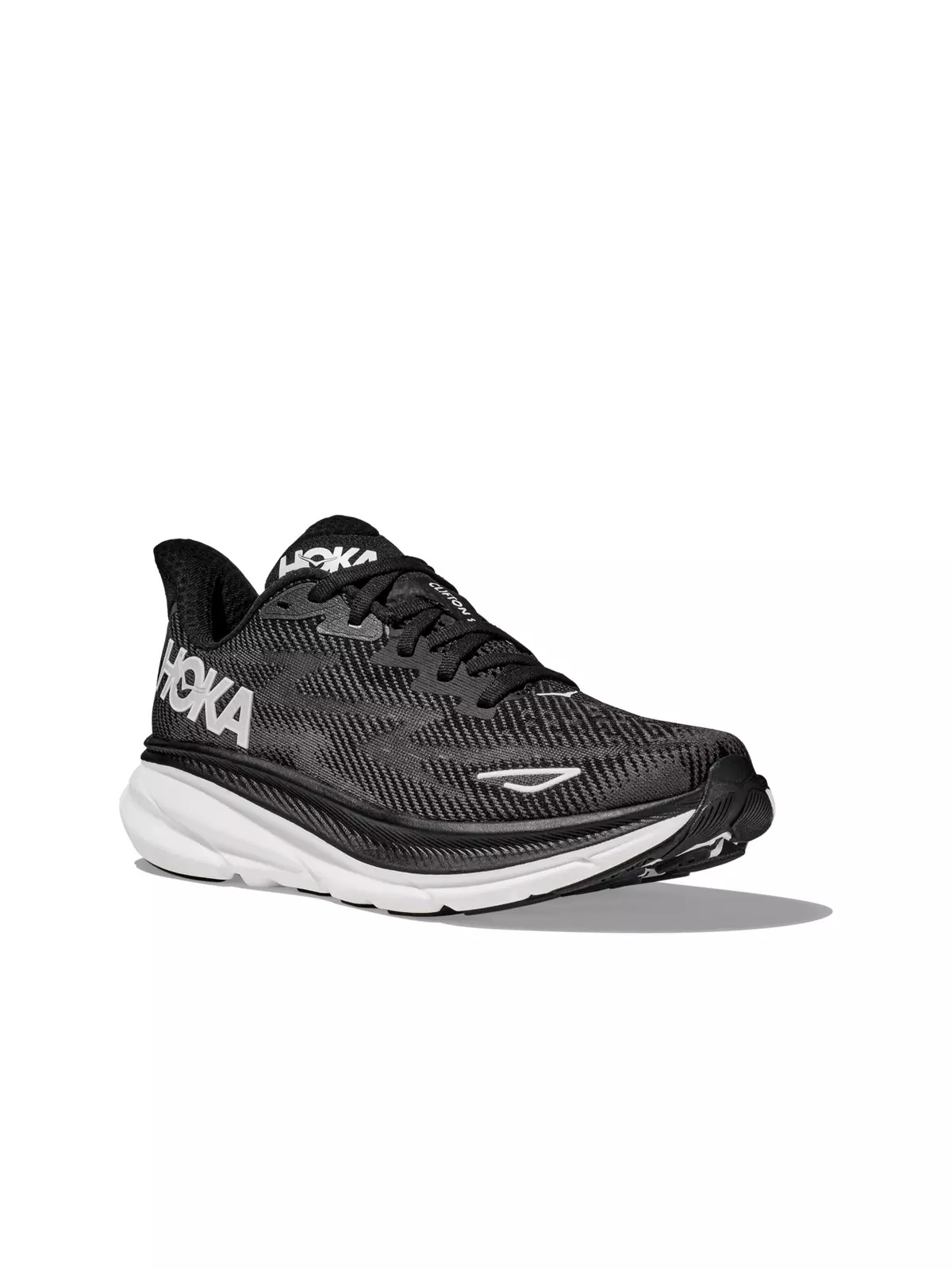 Clifton 9 "Black/White" Women's Running Shoe - 7