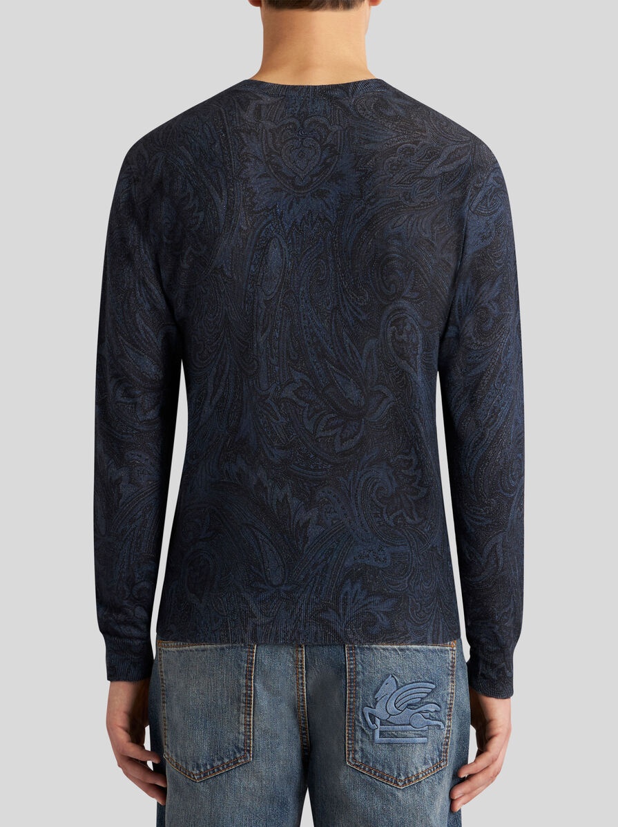 SILK AND CASHMERE PAISLEY SWEATER - 4