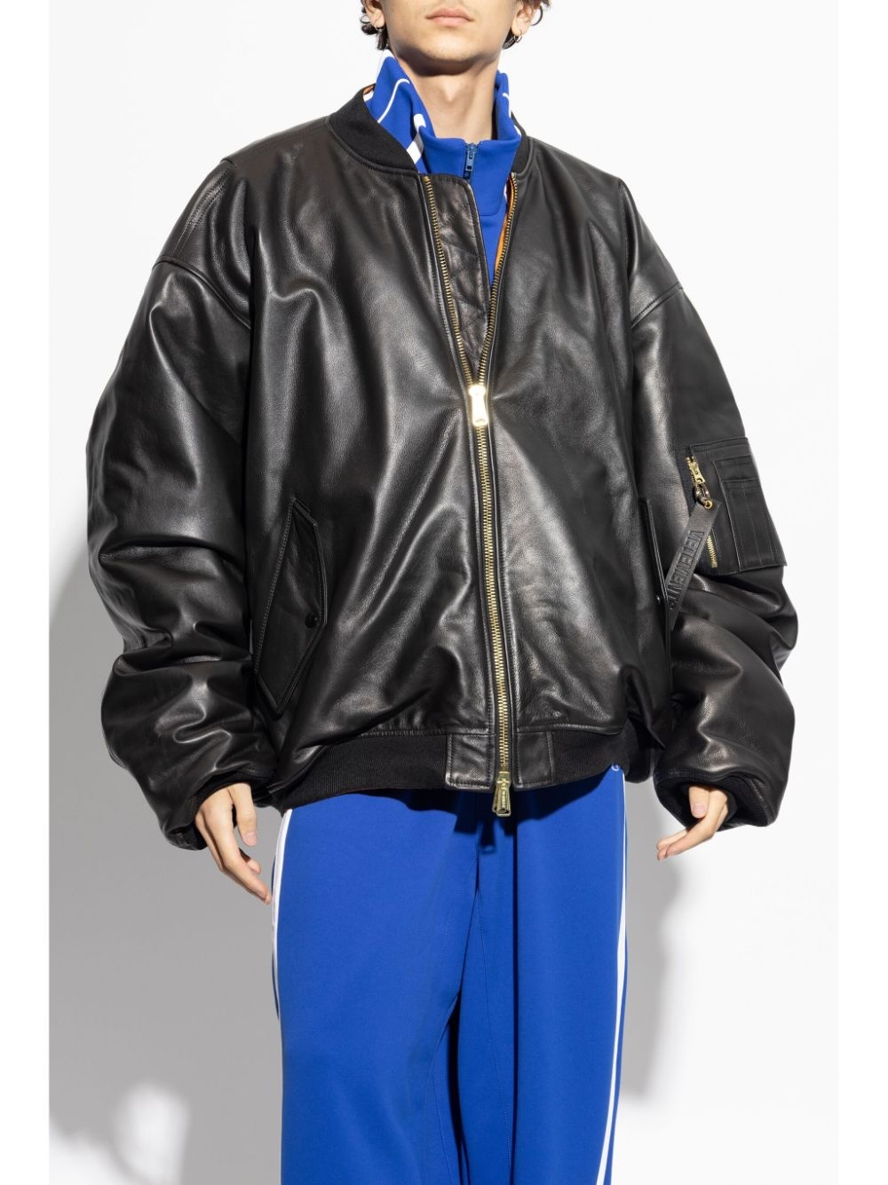 leather bomber jacket - 3