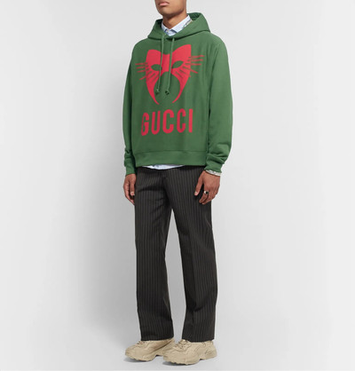 GUCCI Oversized Printed Loopback Cotton-Jersey Hoodie outlook