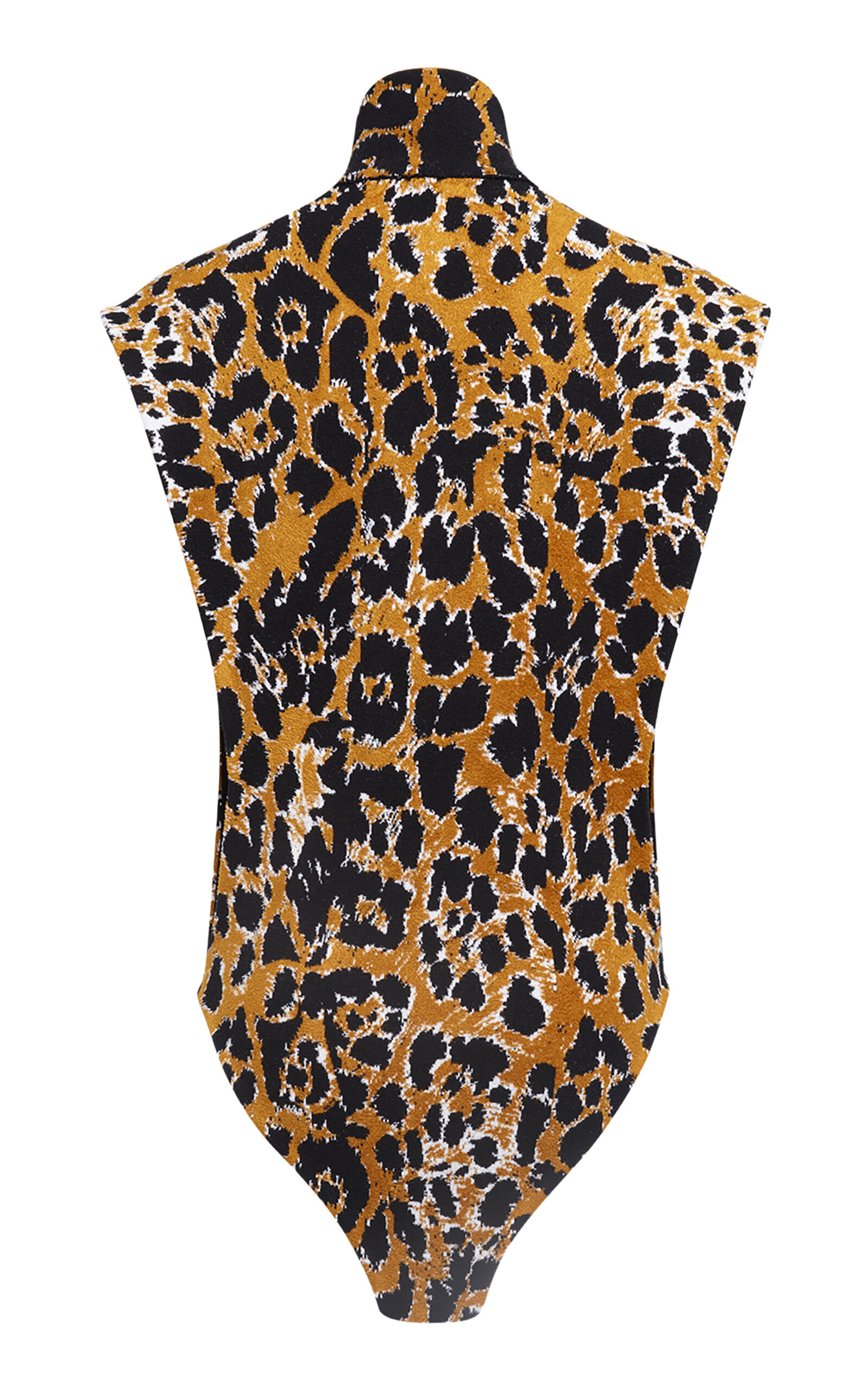 Leopard Printed Jacquard Knit Top animal - 3